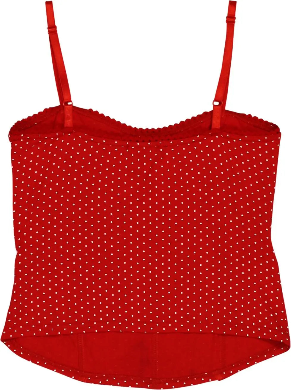 Material Girl - Polka Dot Top- ThriftTale.com - Vintage and second handclothing