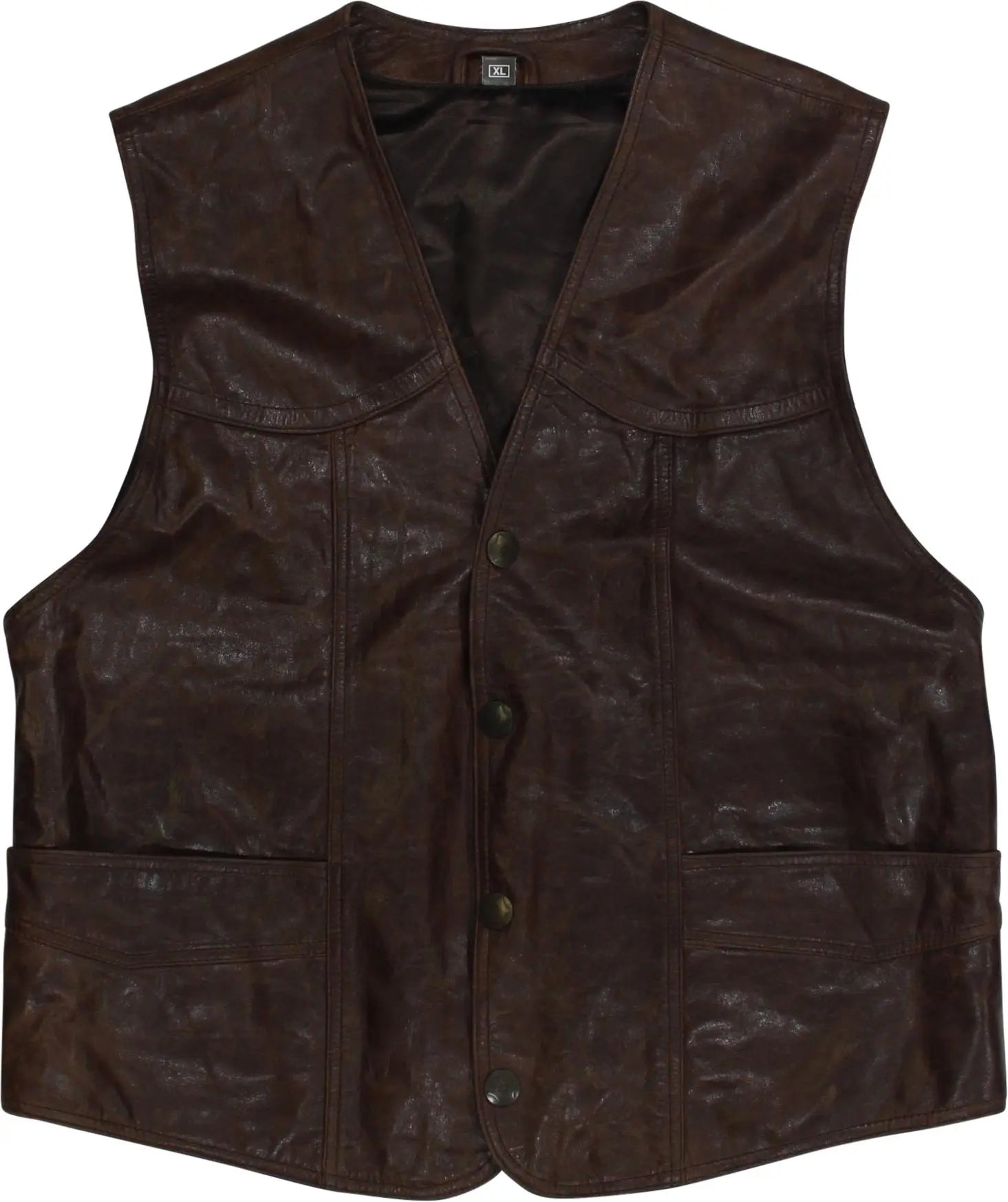Mavip - Leather Vest- ThriftTale.com - Vintage and second handclothing
