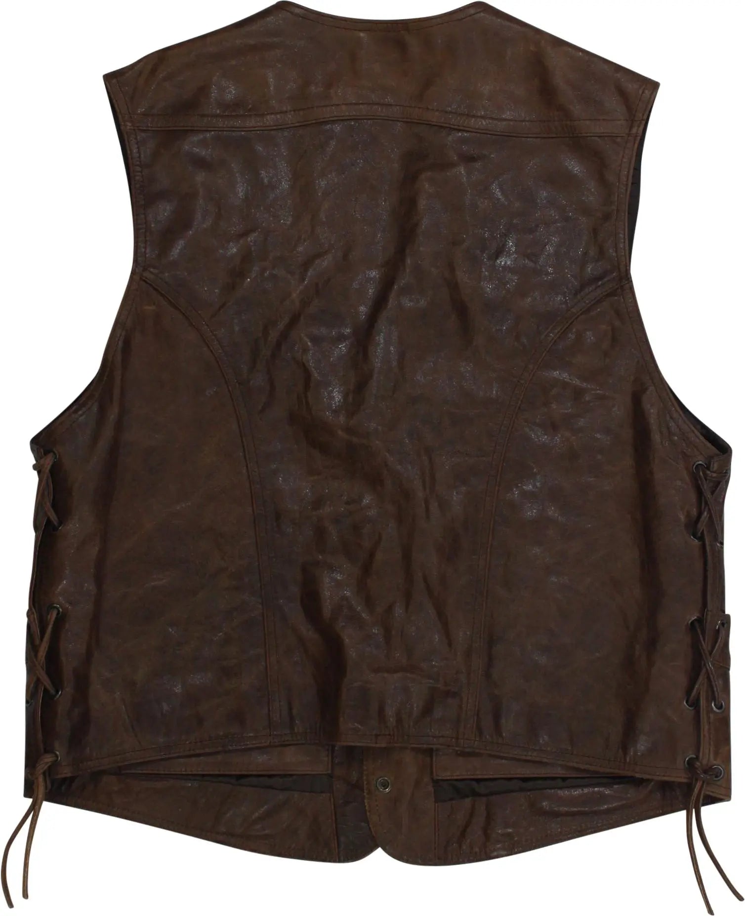 Mavip - Leather Vest- ThriftTale.com - Vintage and second handclothing