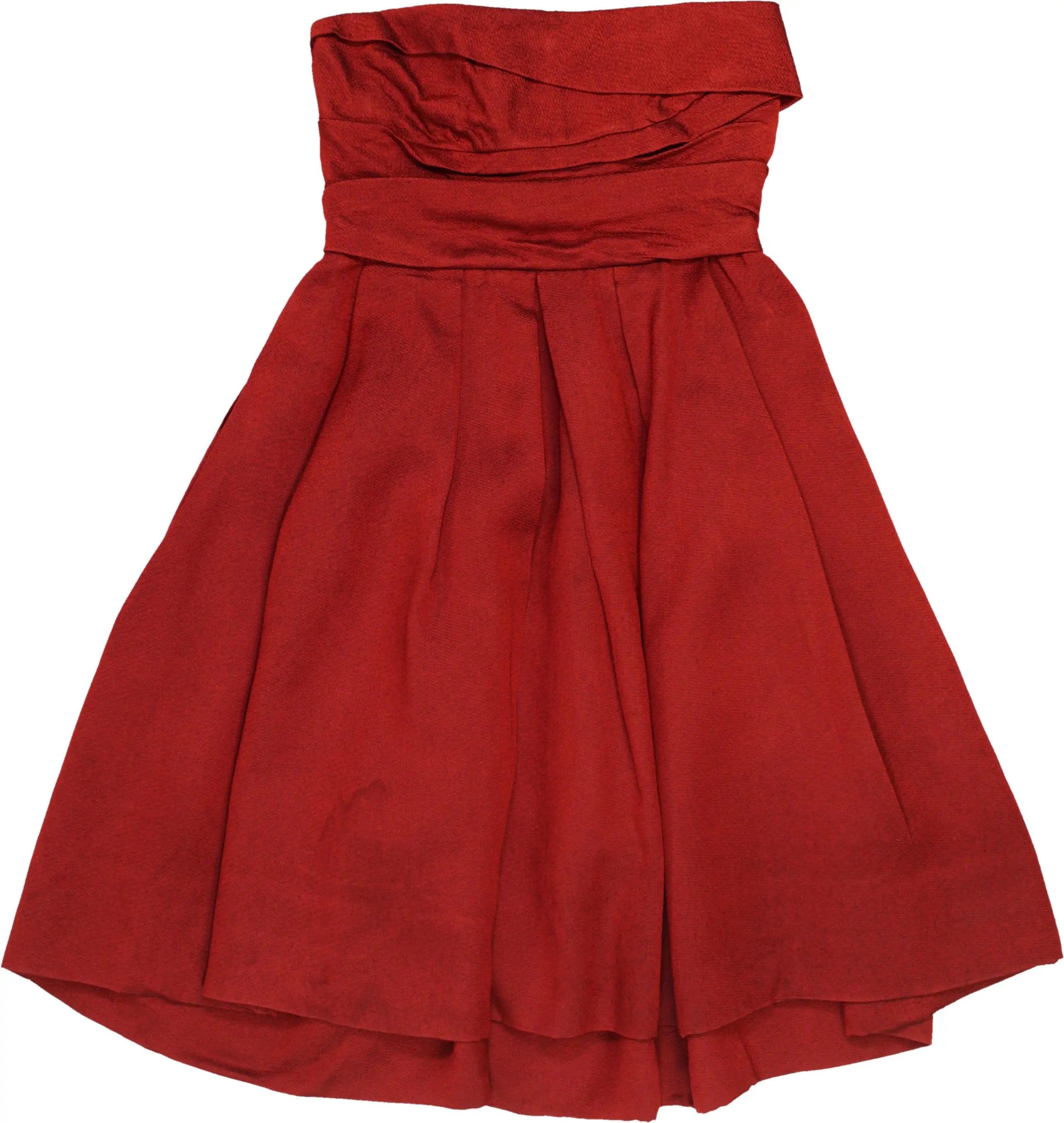 Red Strapless Cocktail Dress by Max Mara ThriftTale