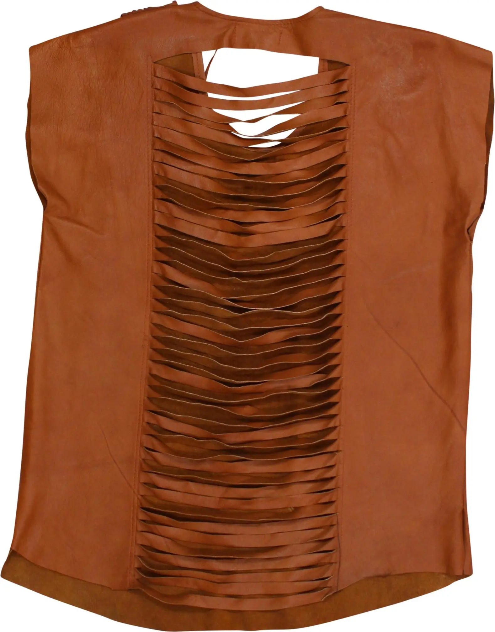 Meir Shami - 80s Soft Leather Top- ThriftTale.com - Vintage and second handclothing