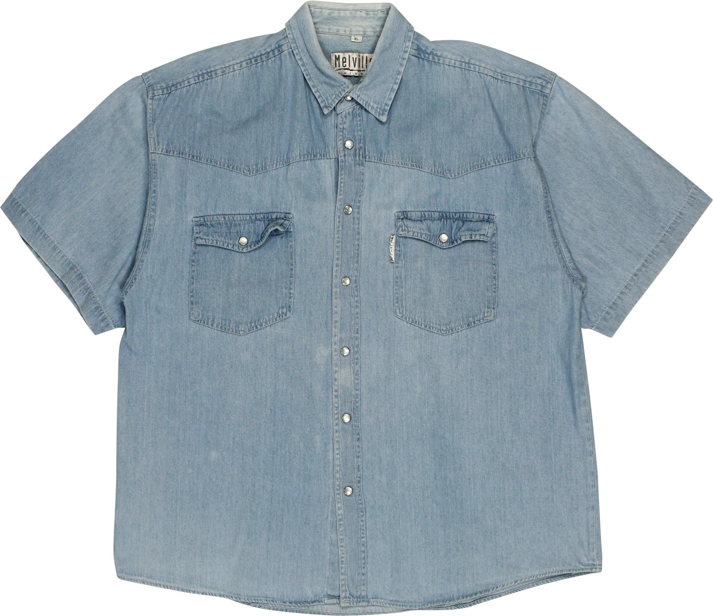 Melville - 90s Denim Short Sleeve Shirt- ThriftTale.com - Vintage and second handclothing