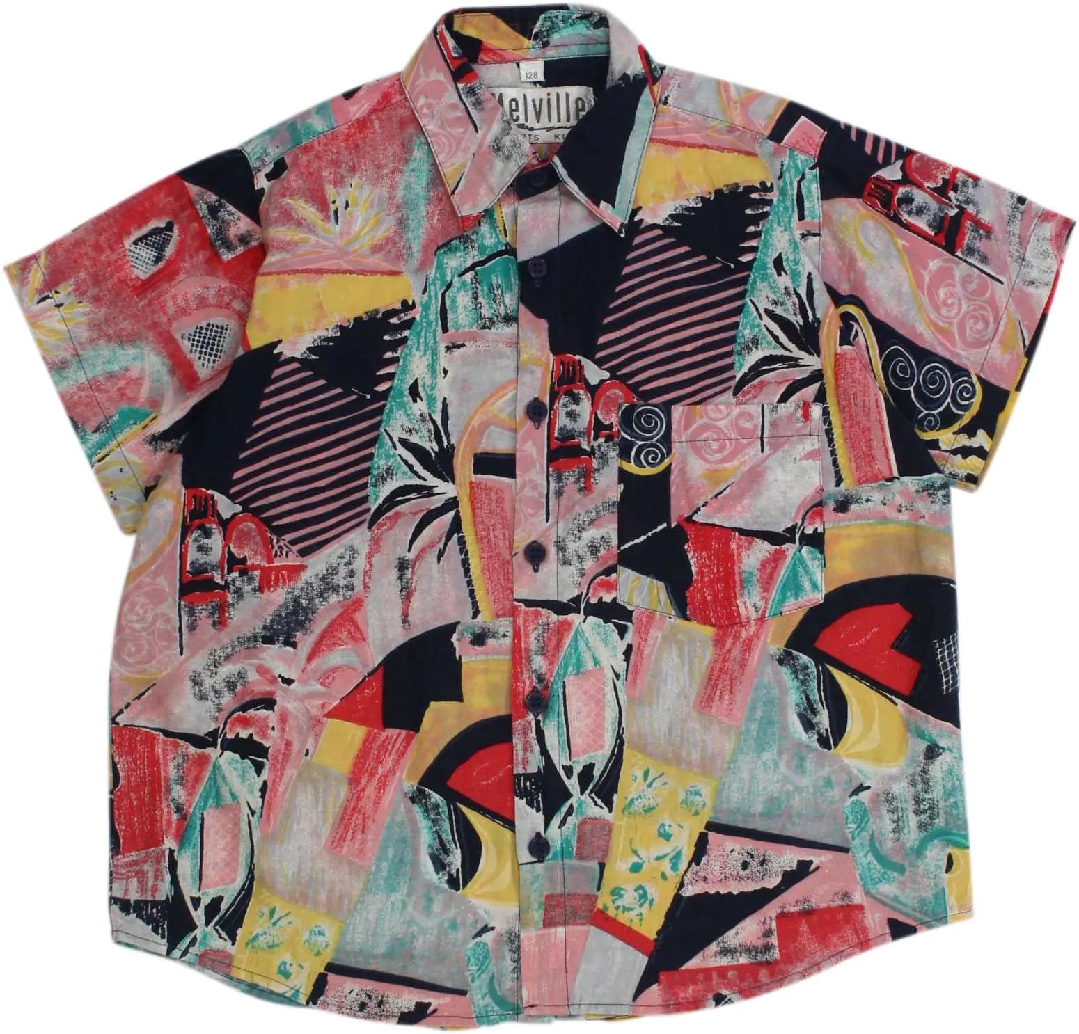Melville - Colourful Blouse- ThriftTale.com - Vintage and second handclothing