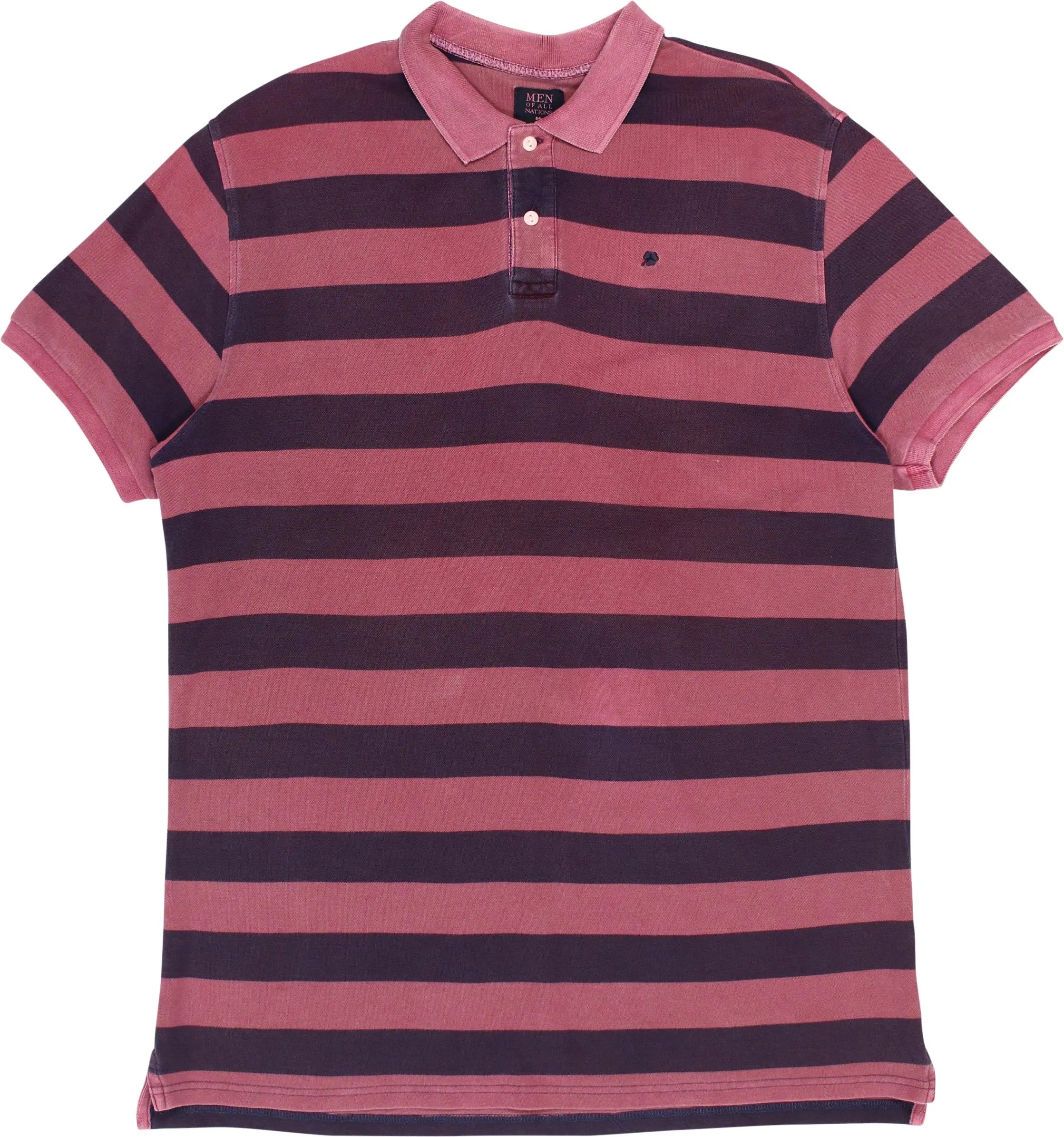 Men of all Nations - Striped Polo- ThriftTale.com - Vintage and second handclothing