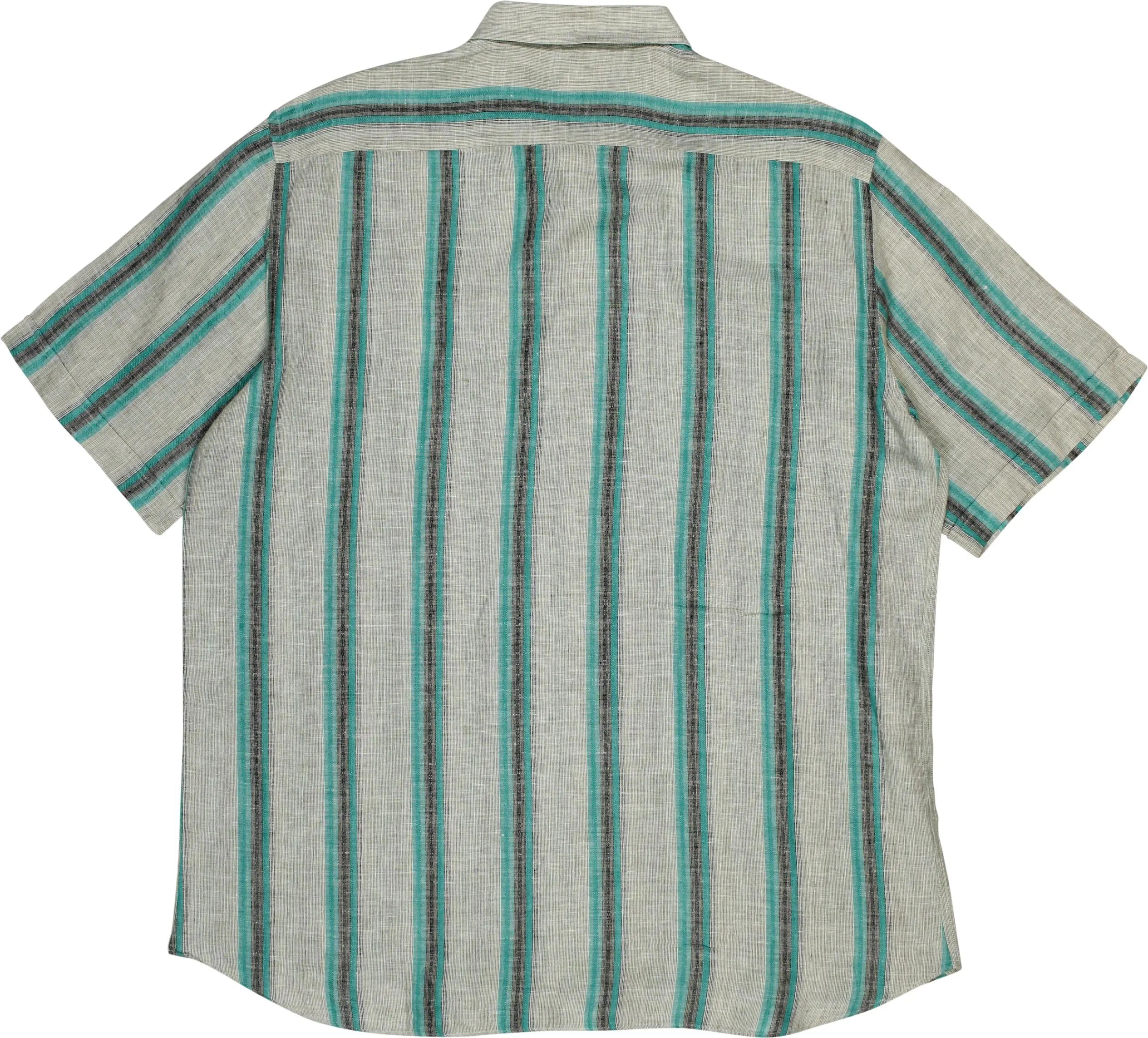 Mia Milano - 70s Linen Striped Shirt- ThriftTale.com - Vintage and second handclothing