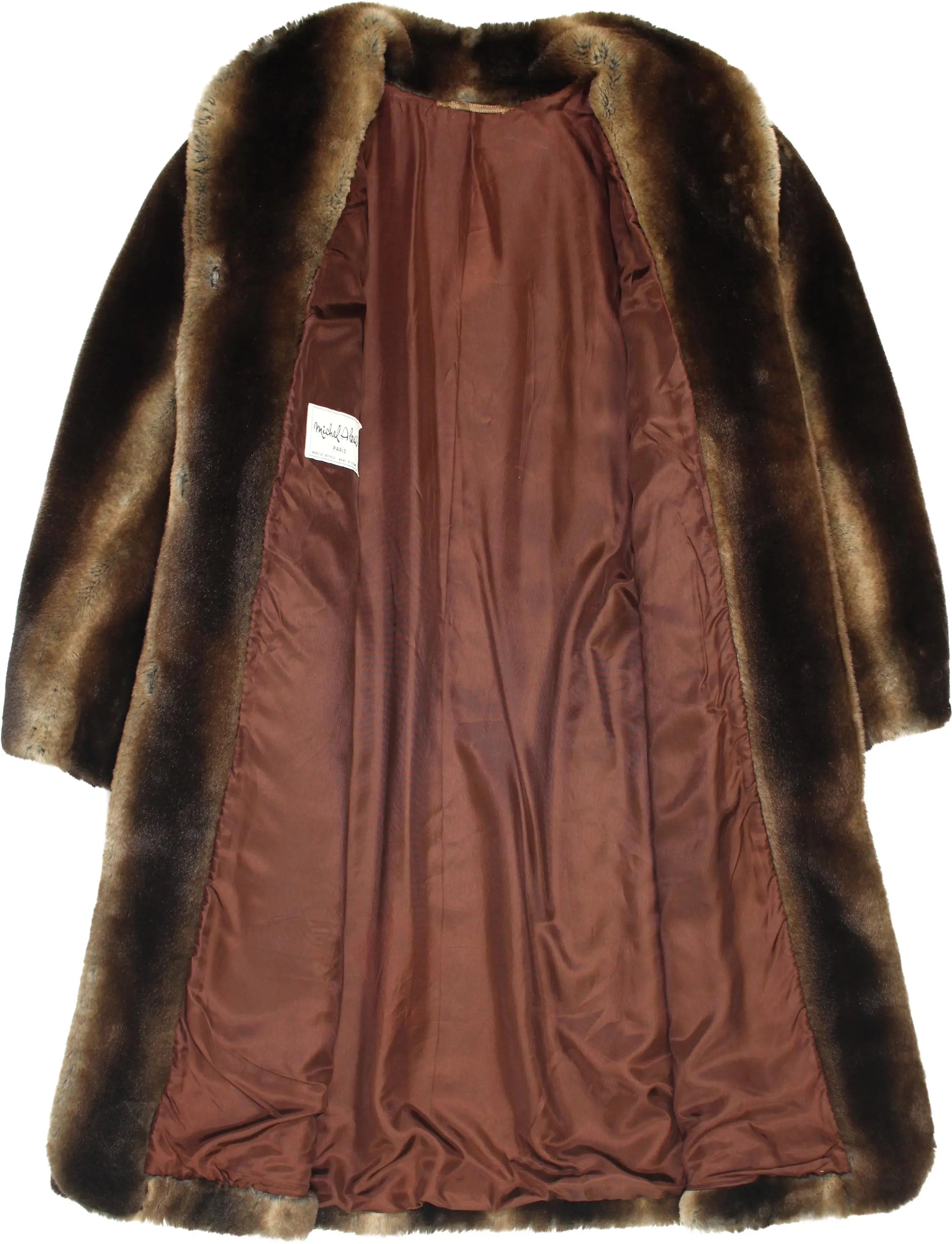 Michel Alexis - 80s Faux Fur Coat- ThriftTale.com - Vintage and second handclothing