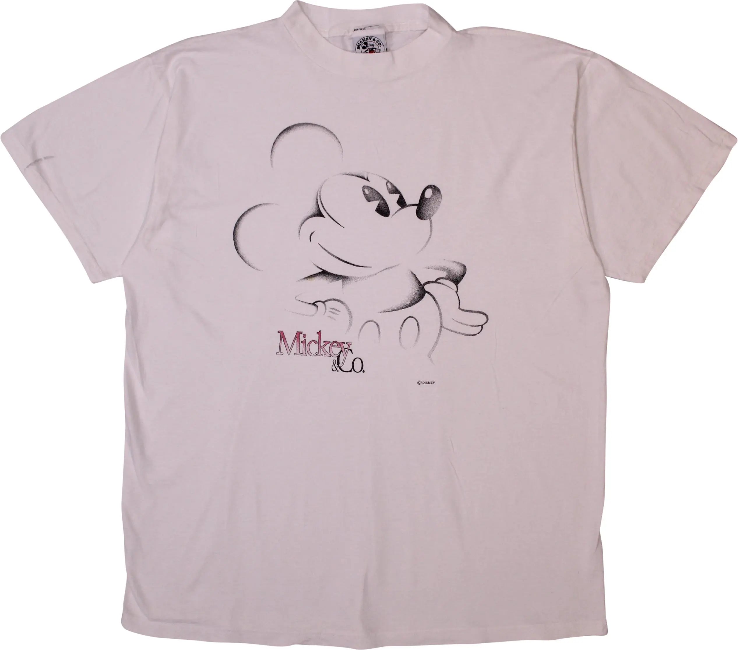 Mickey & Co - White Mickey & Co T-shirt- ThriftTale.com - Vintage and second handclothing