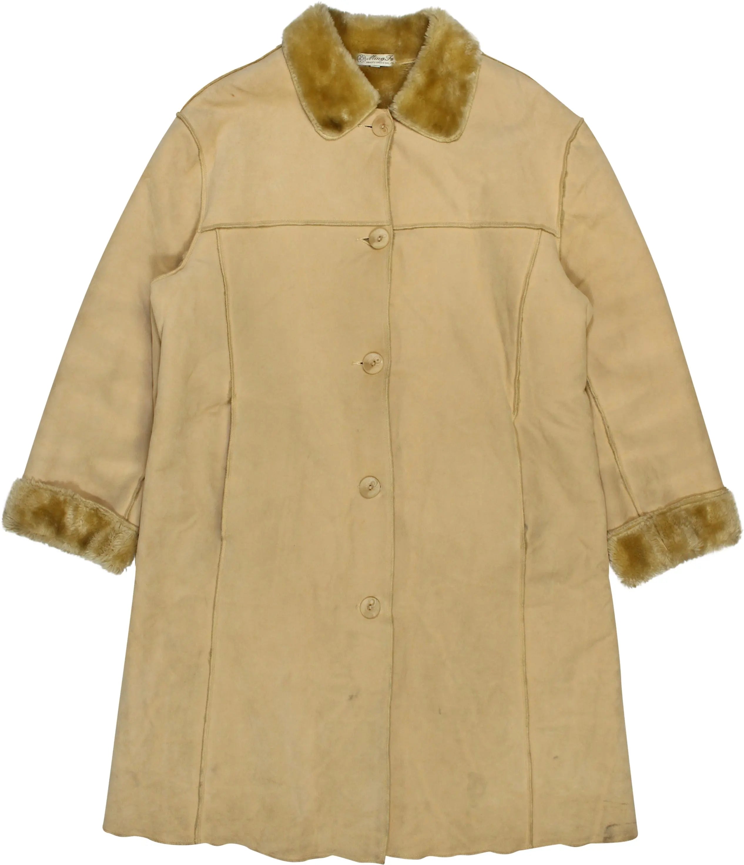 Ming Fu - Lammy Coat- ThriftTale.com - Vintage and second handclothing