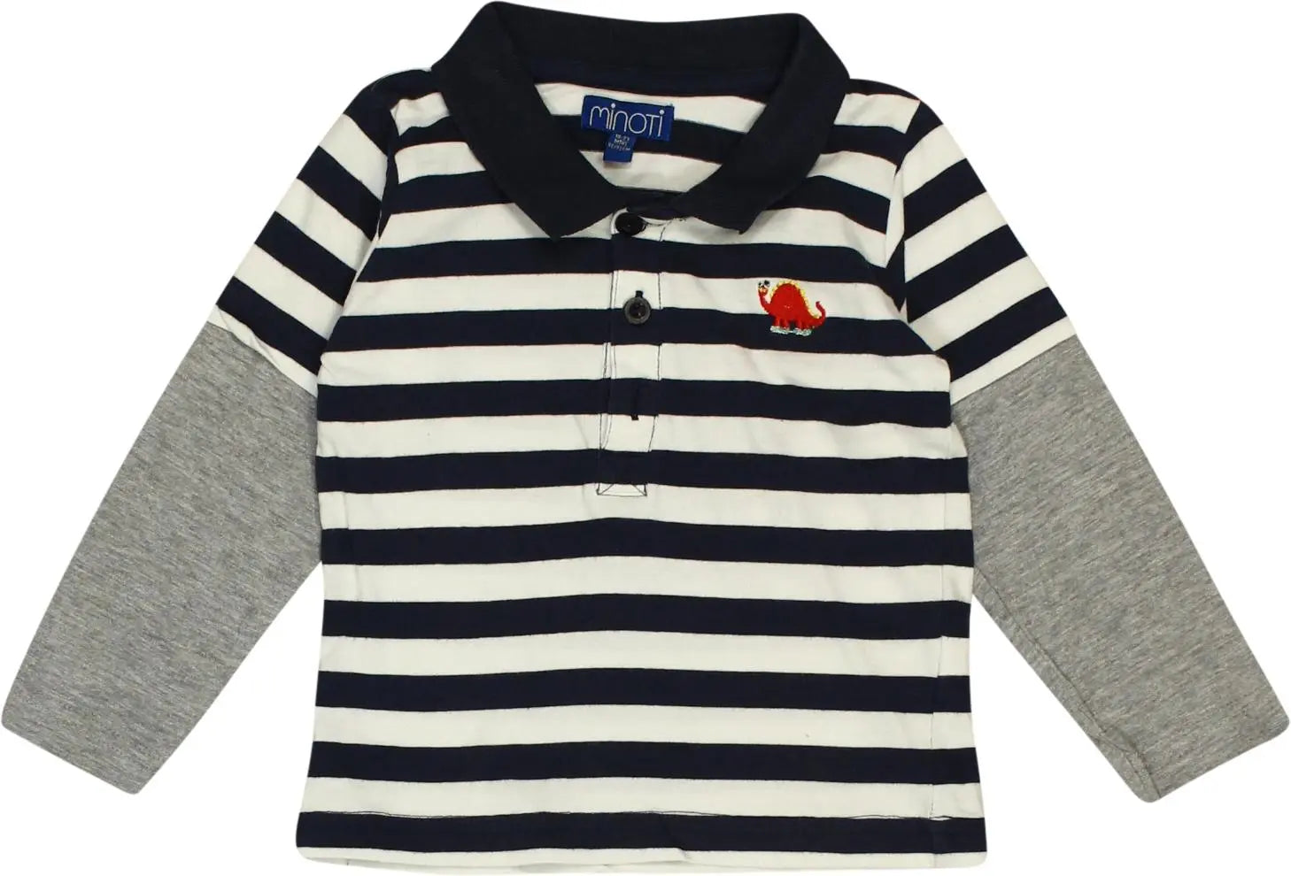 Minoti - Striped Polo Shirt- ThriftTale.com - Vintage and second handclothing