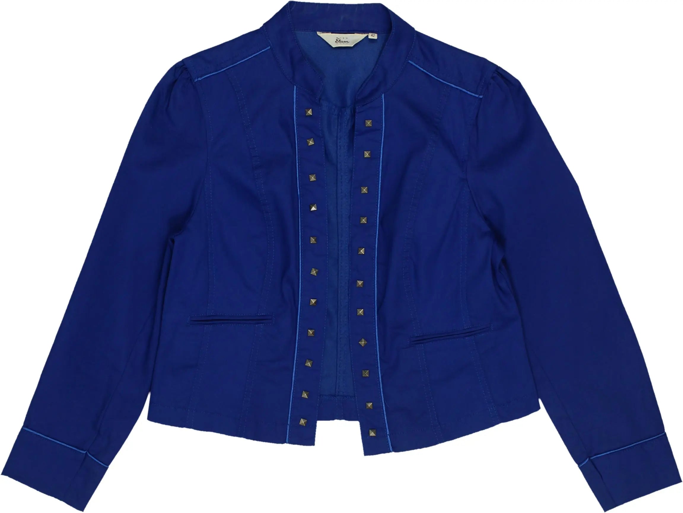 Miss Etam - Blue Jacket- ThriftTale.com - Vintage and second handclothing