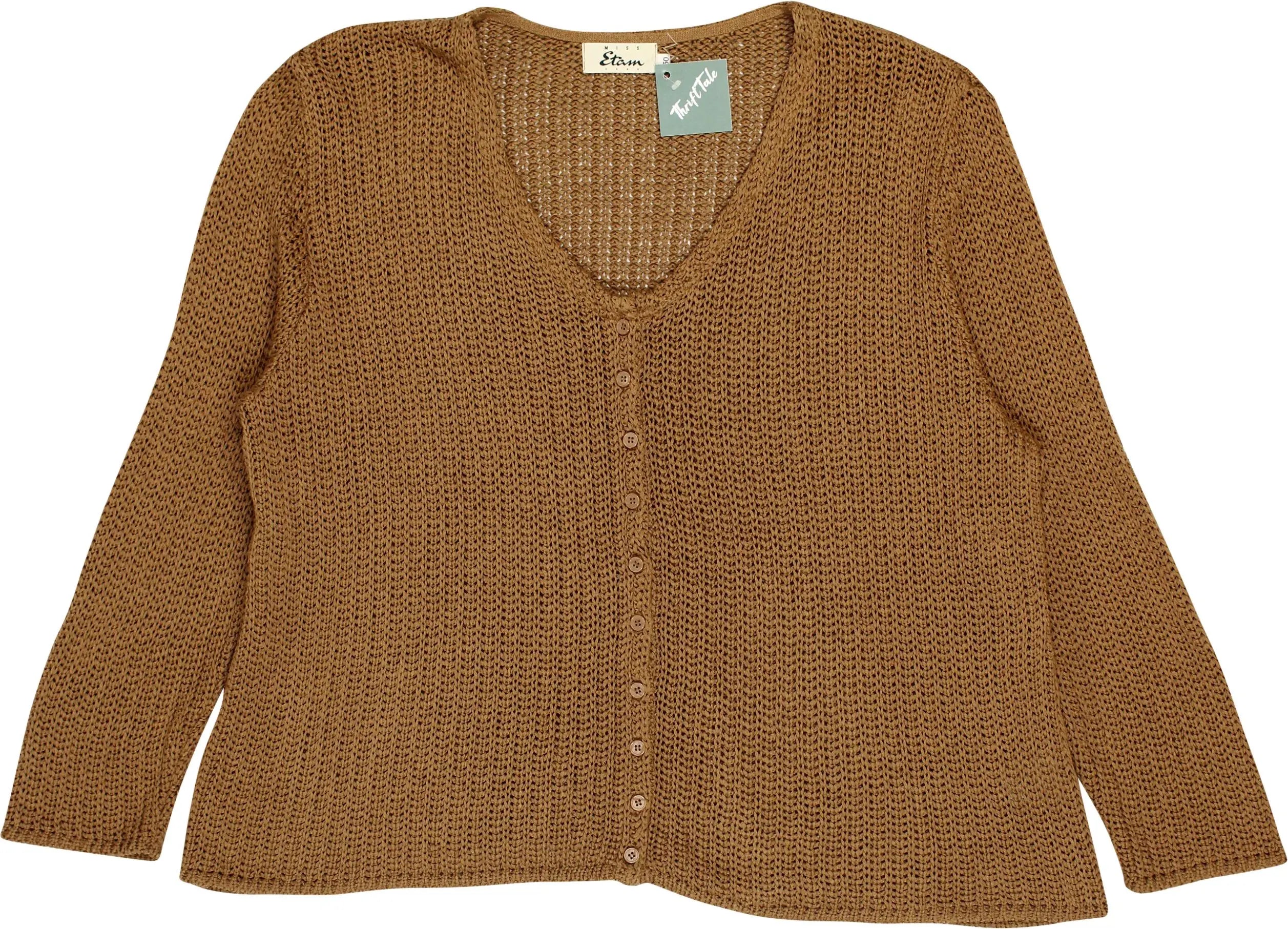 Miss Etam - Brown Knitted Cardigan- ThriftTale.com - Vintage and second handclothing