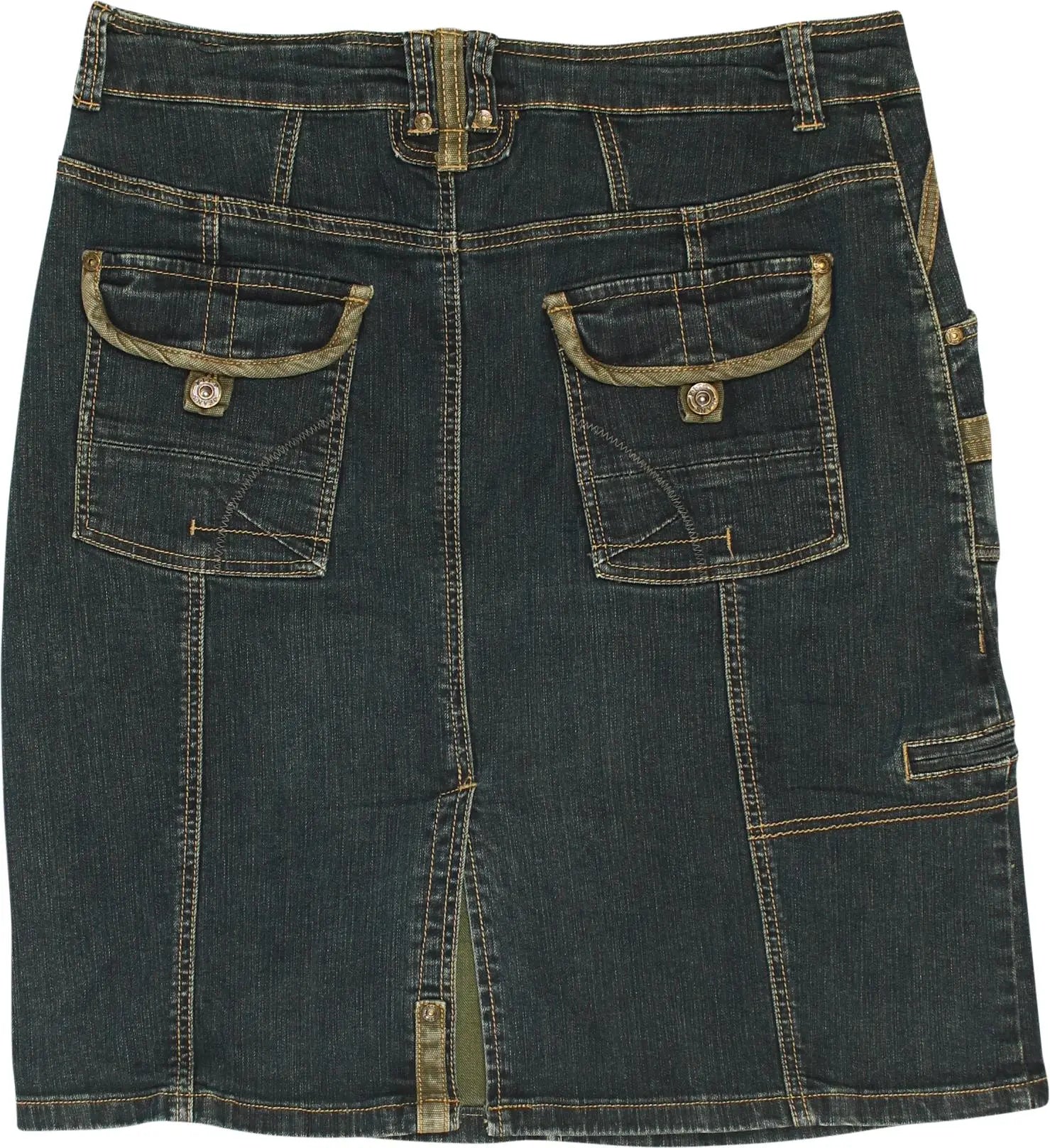 Miss Etam - Denim Midi Skirt- ThriftTale.com - Vintage and second handclothing