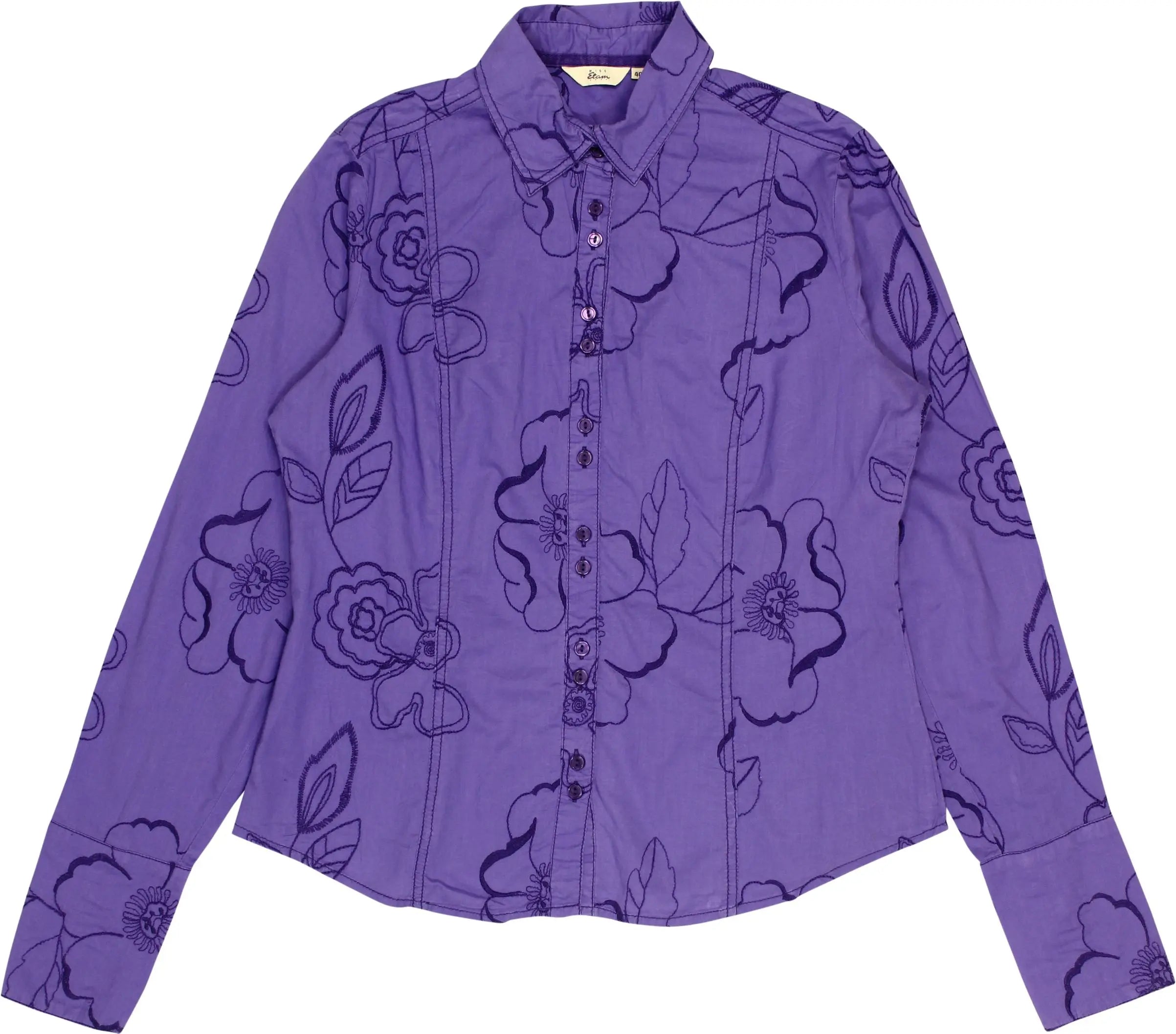 Miss Etam - Purple Shirt- ThriftTale.com - Vintage and second handclothing