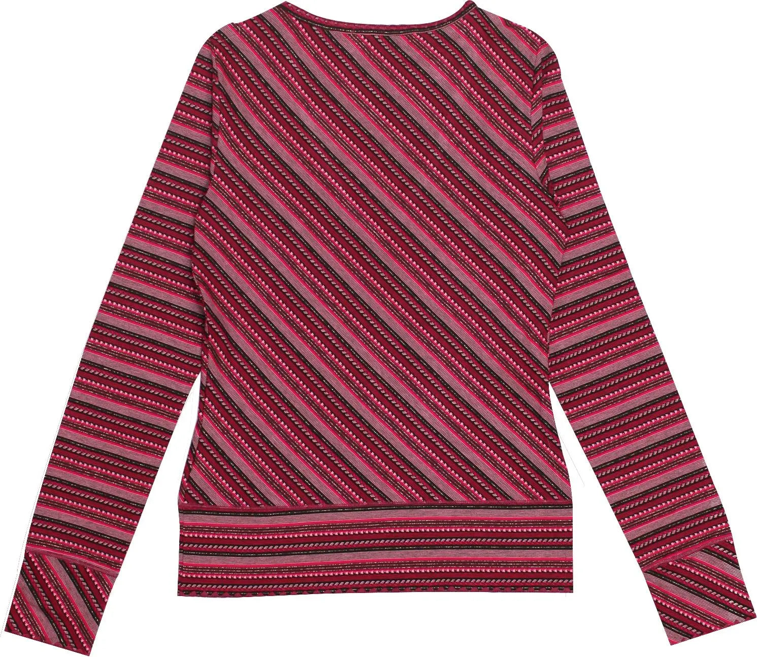 Missoni - V-Neck Pink Striped Top by Missoni- ThriftTale.com - Vintage and second handclothing