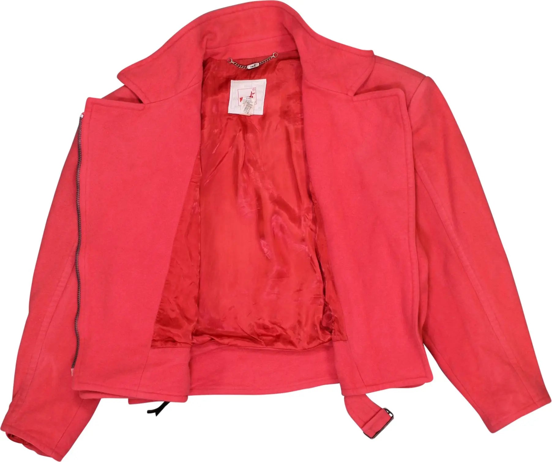 Mondi - Pink Wool Jacket with Shoulder Pads- ThriftTale.com - Vintage and second handclothing