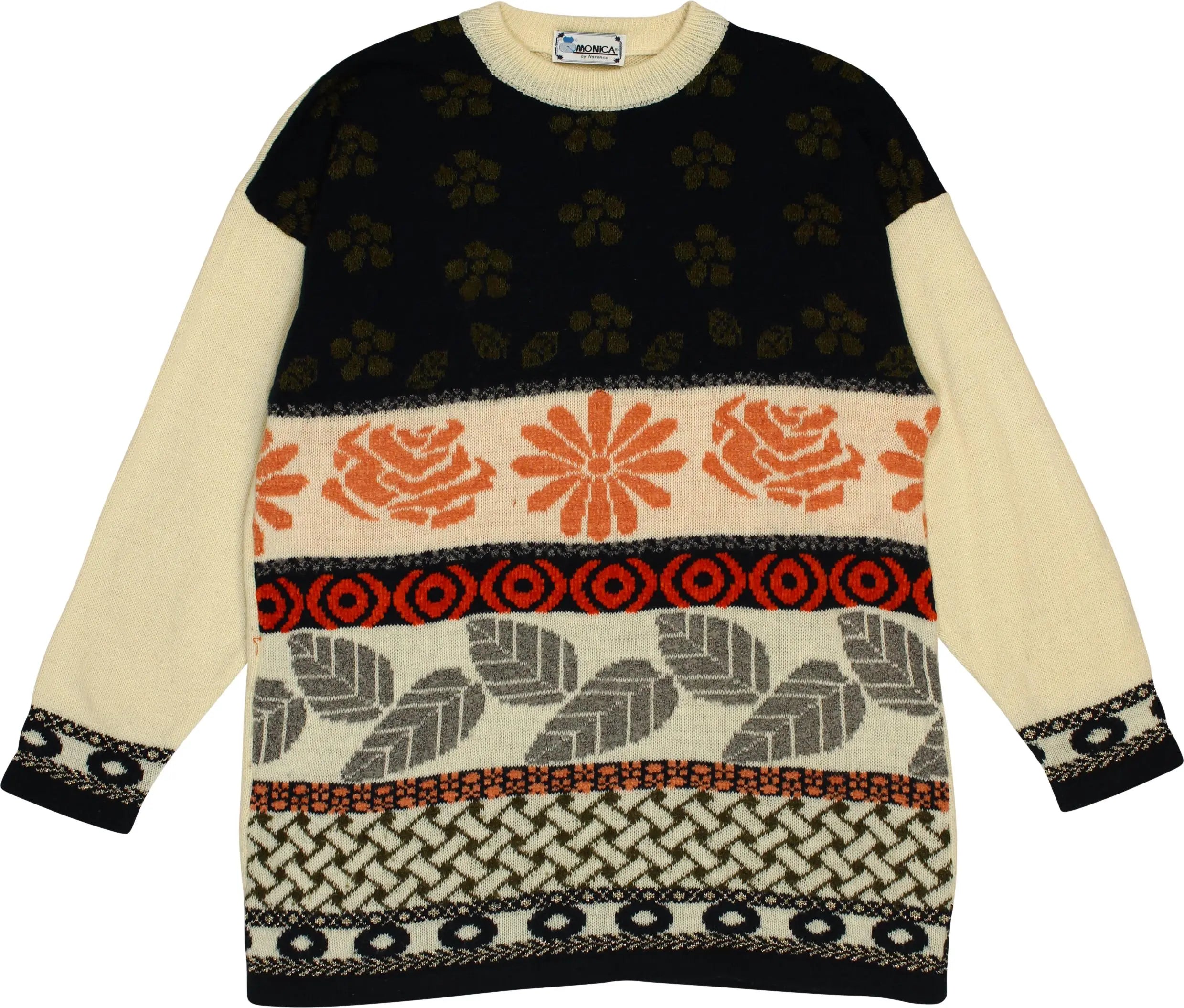 Monica - Knitted Patterned Jumper- ThriftTale.com - Vintage and second handclothing