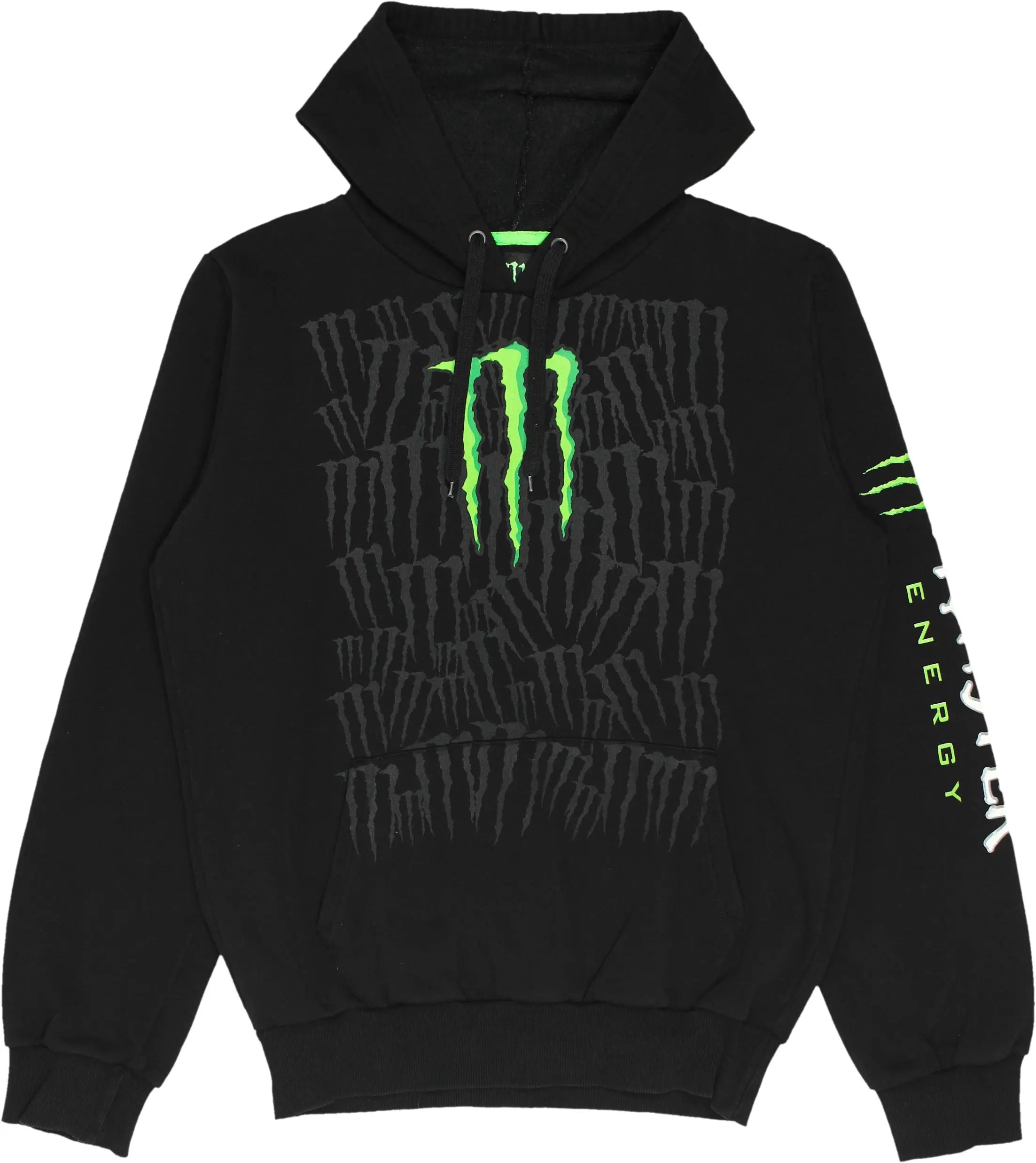 Monster Energy - Black Monster Energy Hoodie- ThriftTale.com - Vintage and second handclothing