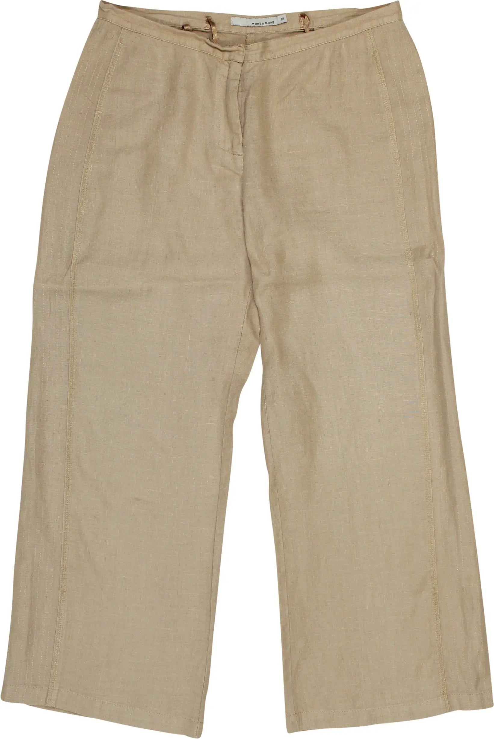 More & More - Linen Three-Quarter Pants- ThriftTale.com - Vintage and second handclothing