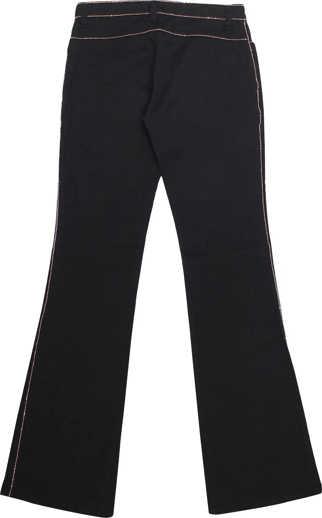Moschino - Black Detailed Flared Jeans by Moschino- ThriftTale.com - Vintage and second handclothing