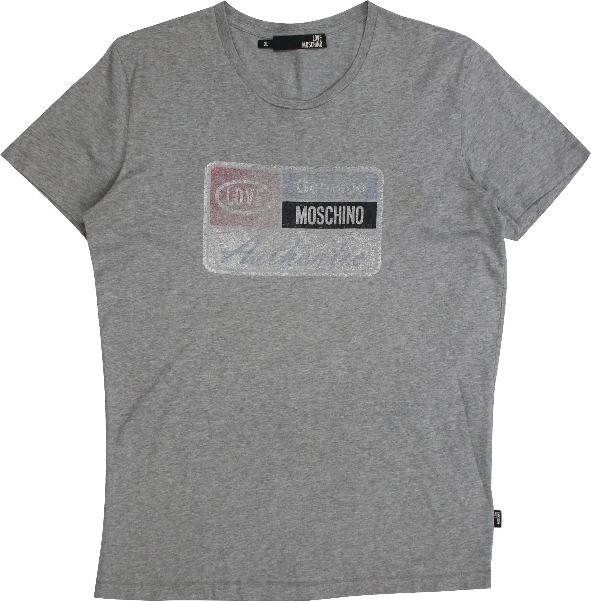 Moschino - Grey T-shirt by Moschino- ThriftTale.com - Vintage and second handclothing