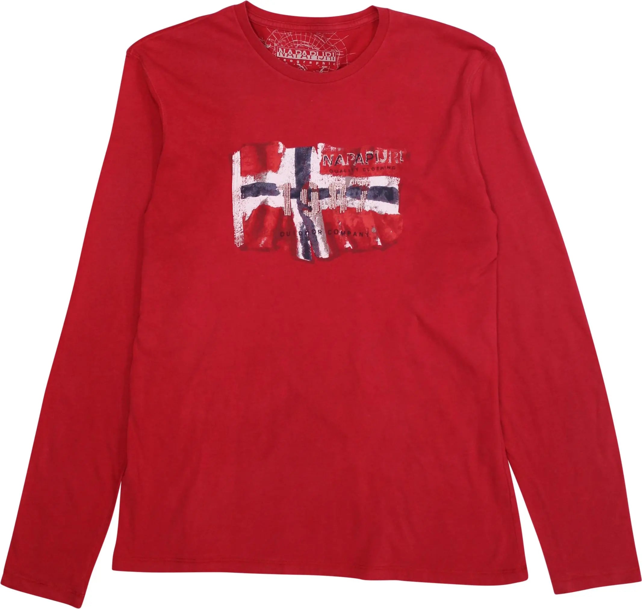 Napapijri - Red Long Sleeve by Napaijri- ThriftTale.com - Vintage and second handclothing
