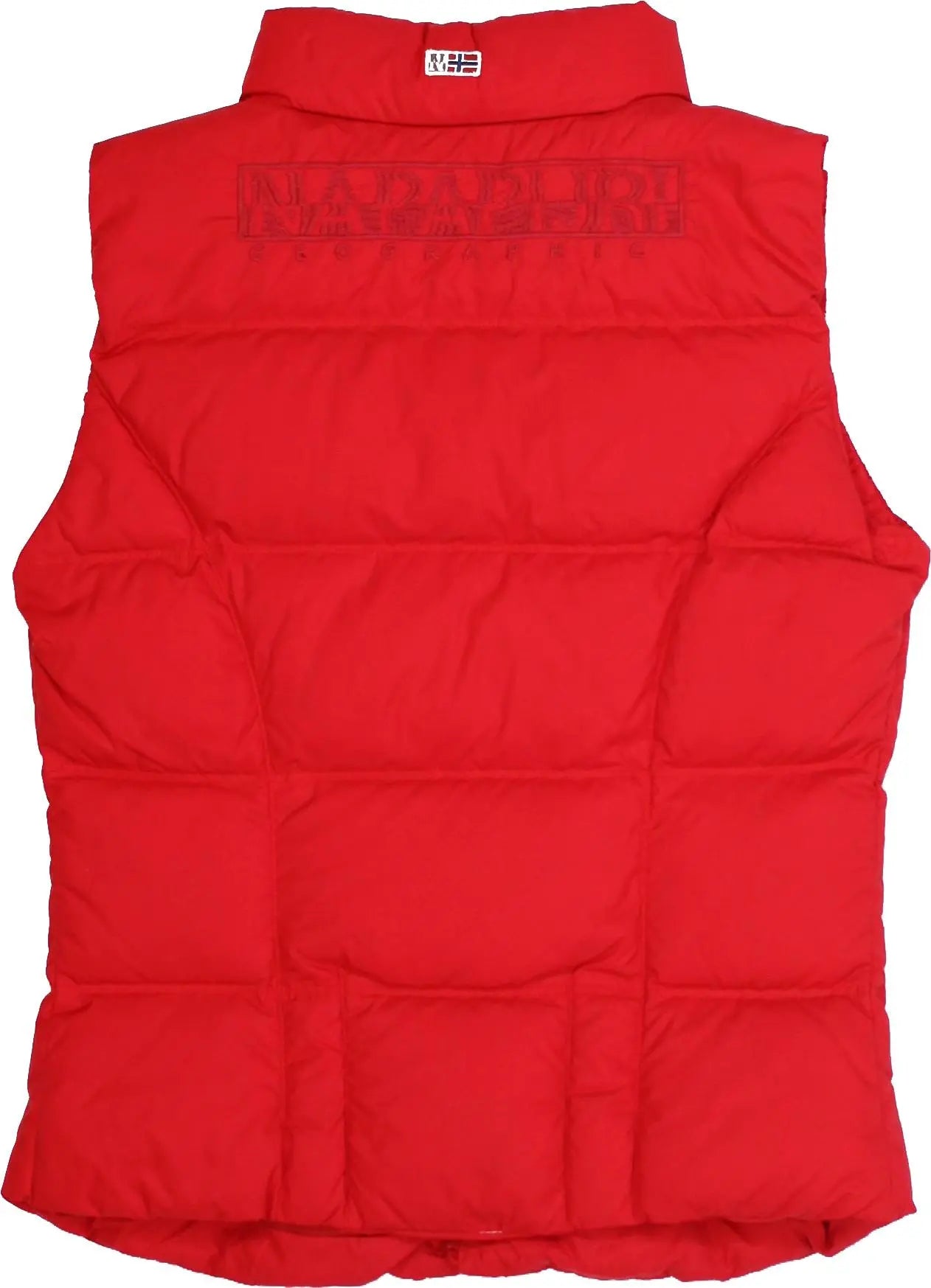 Napapijri - Red Sleeveless Puffer Jacket by Napapijri- ThriftTale.com - Vintage and second handclothing