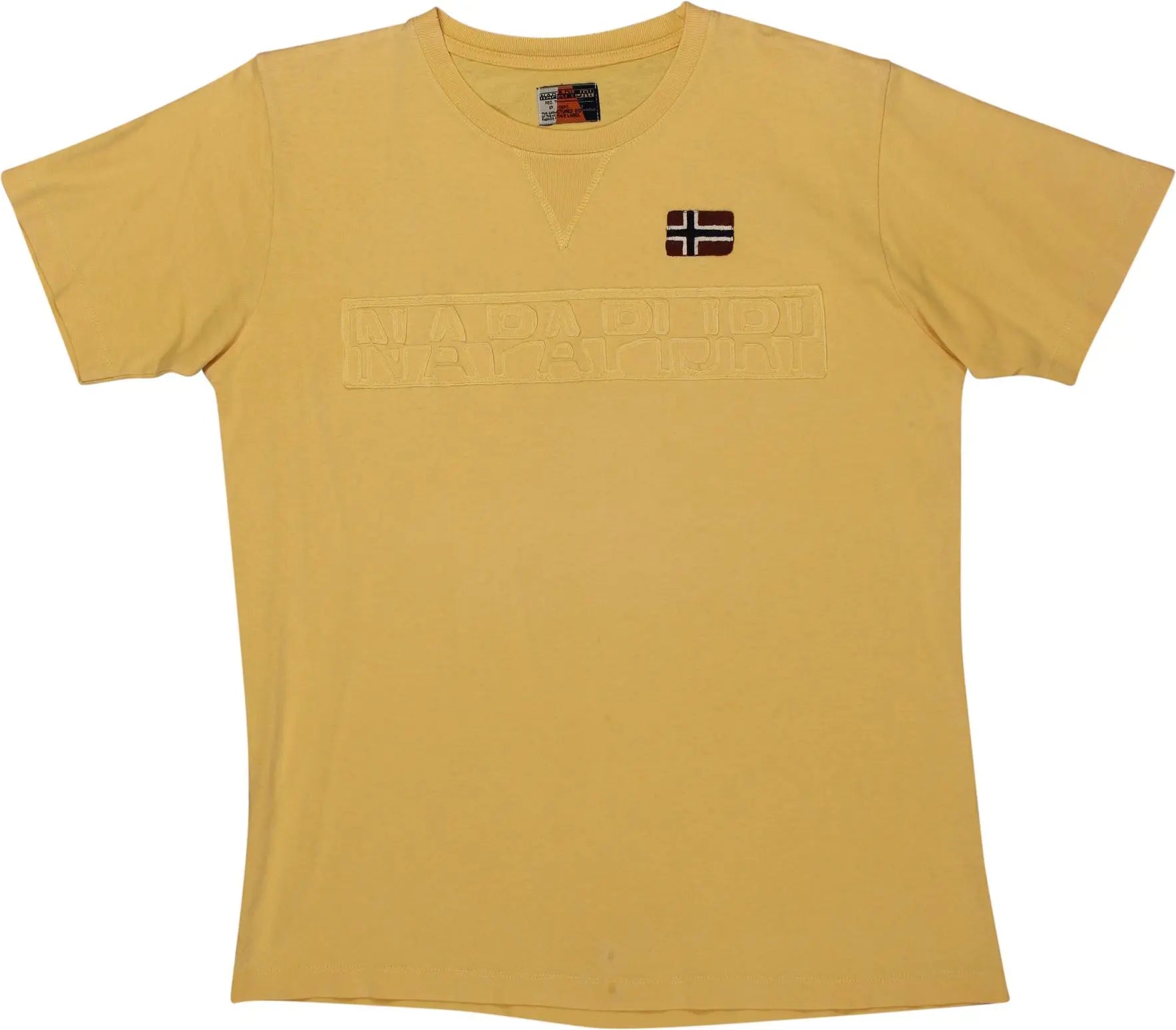 Napapijri - Yellow T-shirt by Napapijri- ThriftTale.com - Vintage and second handclothing