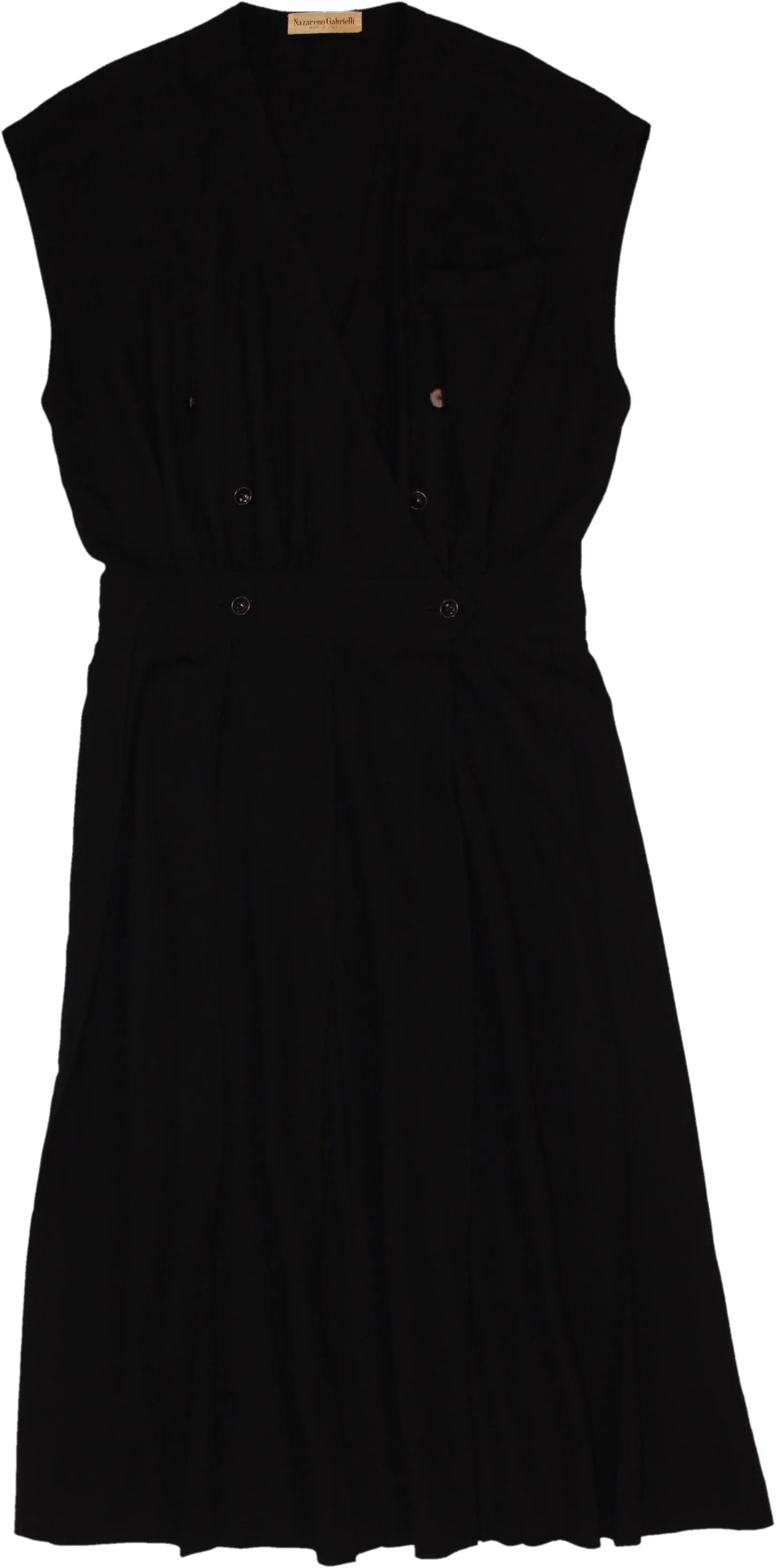 Nazareno Gabrielli - Black Dress by Nazareno Gabrielli- ThriftTale.com - Vintage and second handclothing