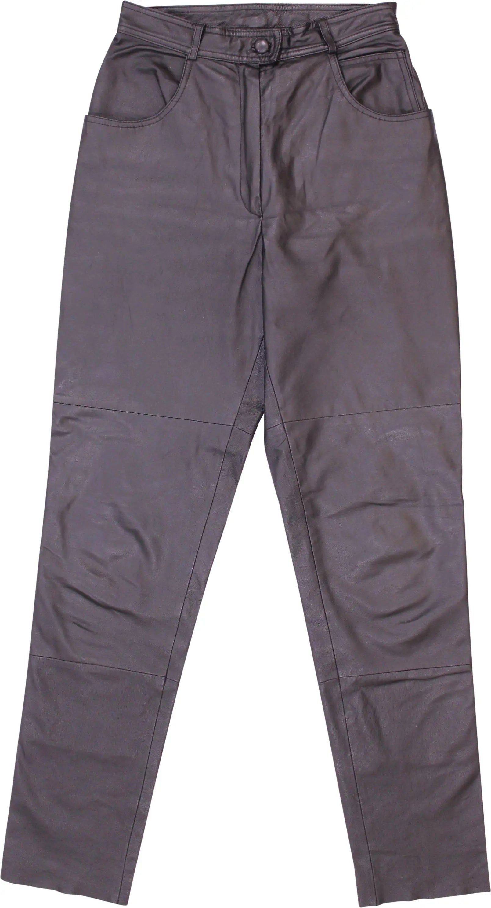 Newport - Black Leather Trousers- ThriftTale.com - Vintage and second handclothing