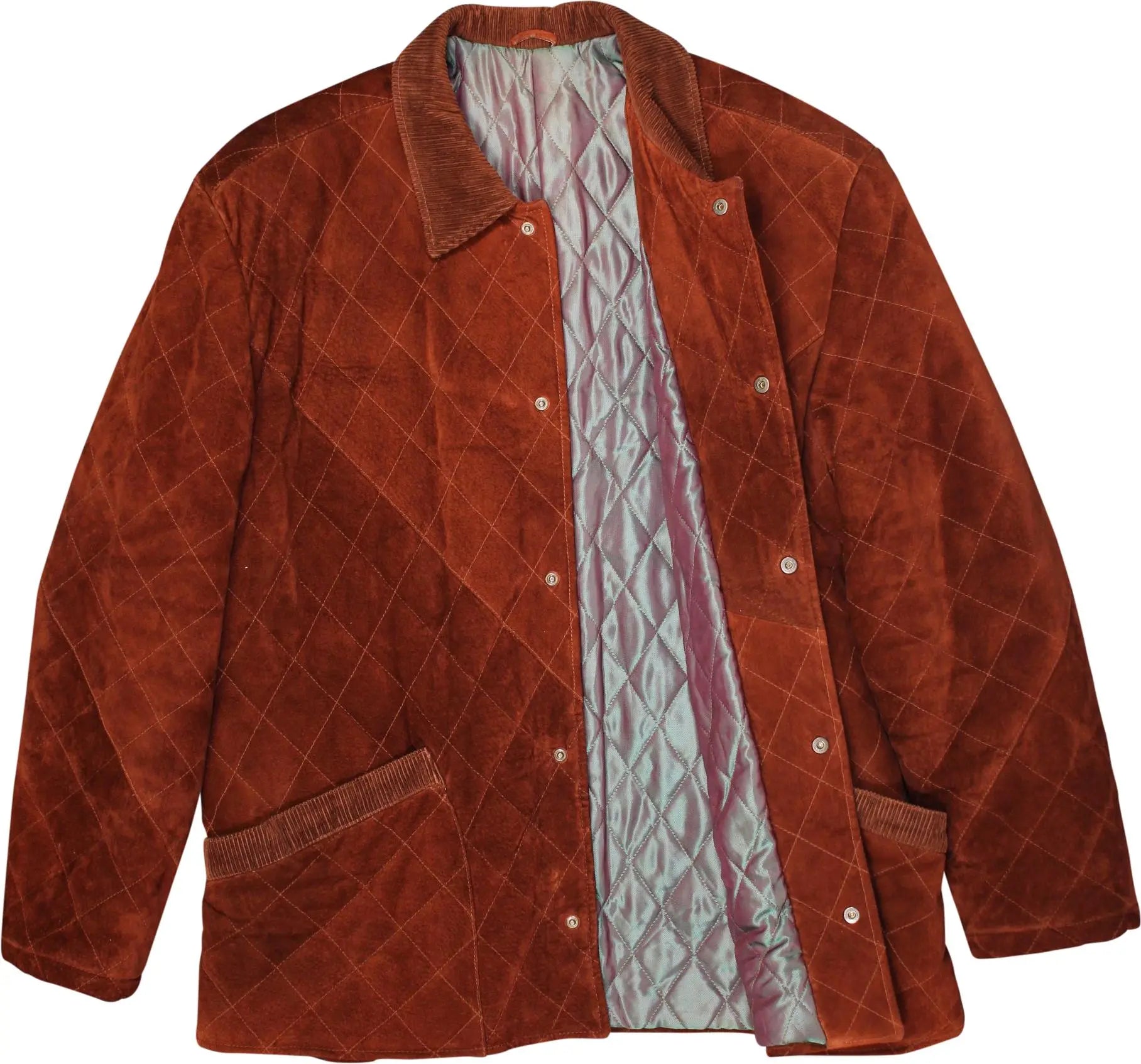Newport - Quilted Suede Coat- ThriftTale.com - Vintage and second handclothing