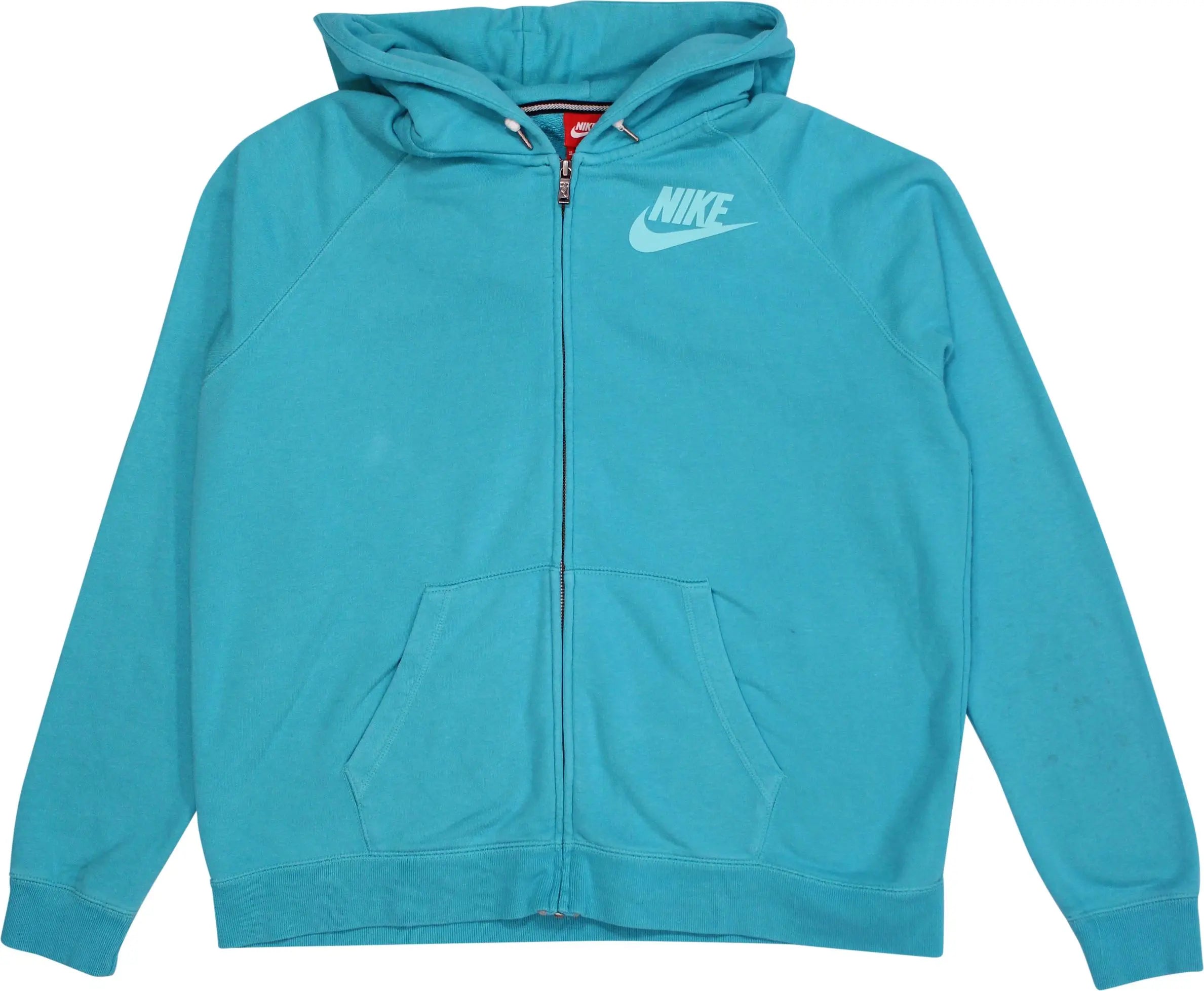 Nike - Blue Hoodie with Zipper by Nike- ThriftTale.com - Vintage and second handclothing
