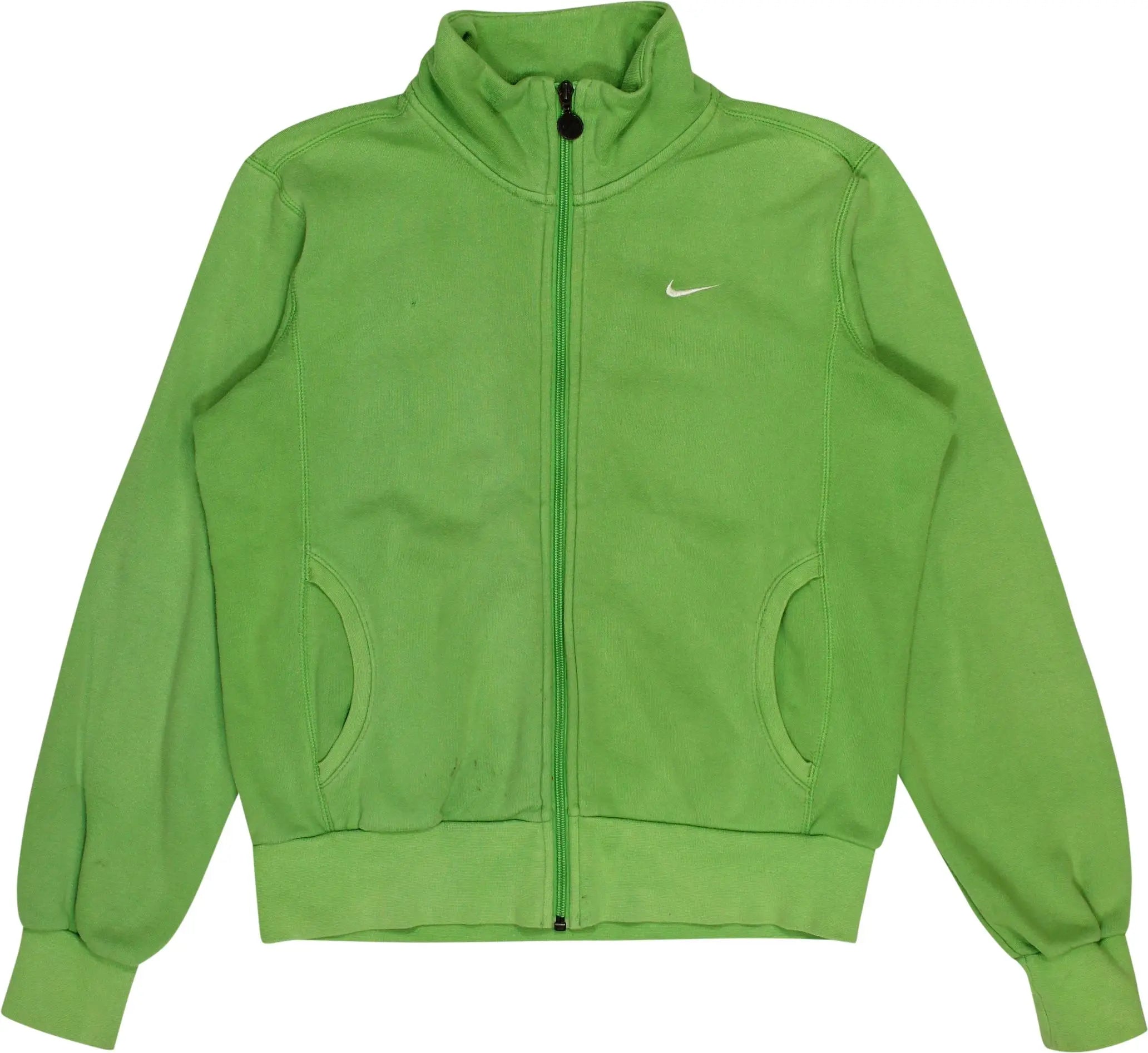 Nike - Green Zip-up Sweater by Nike- ThriftTale.com - Vintage and second handclothing
