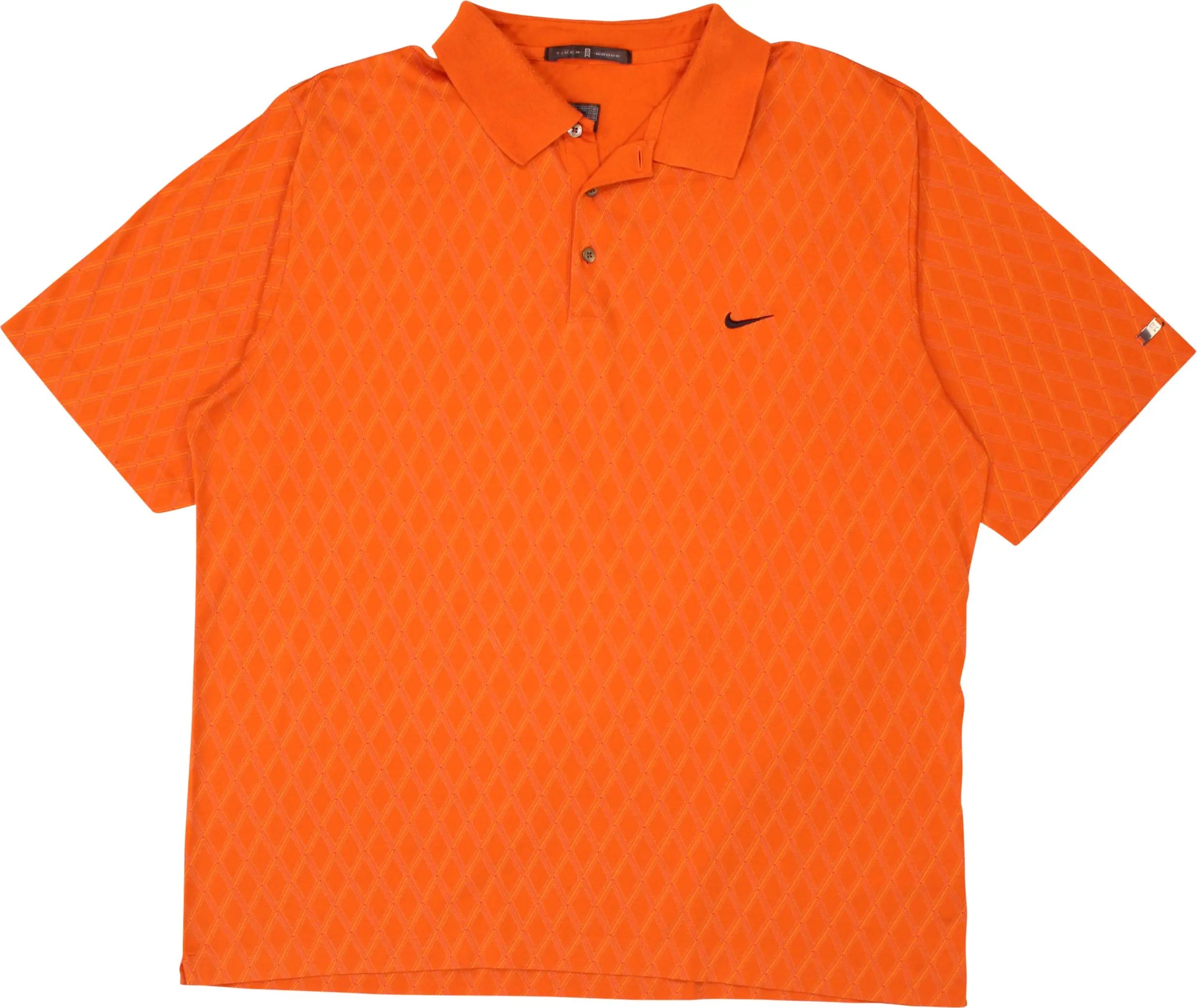 Nike - Nike Tiger Woods Orange Polo Shirt- ThriftTale.com - Vintage and second handclothing