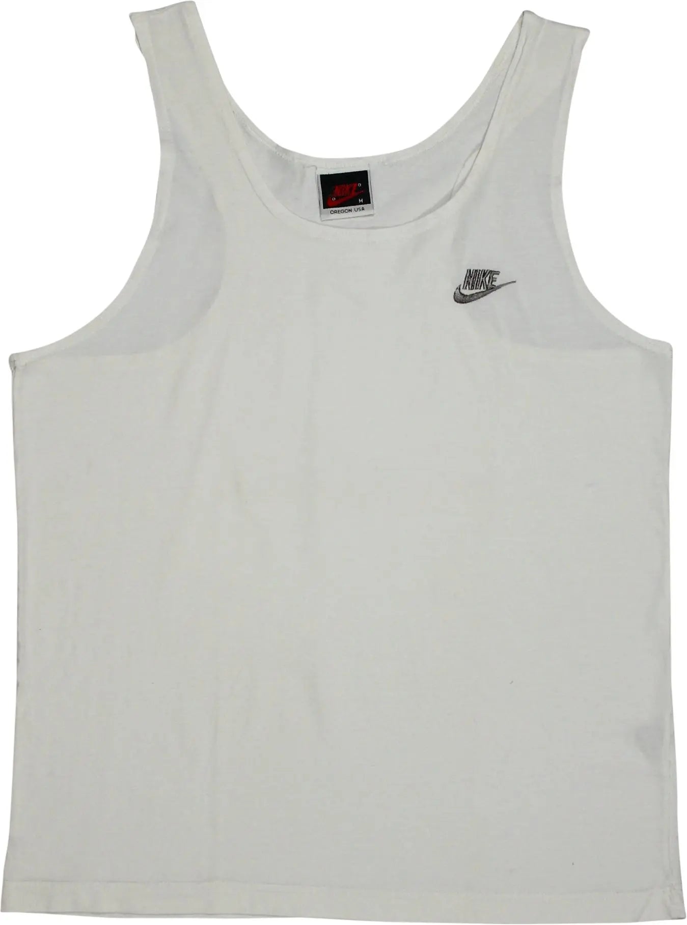 Nike - White Singlet by Nike- ThriftTale.com - Vintage and second handclothing