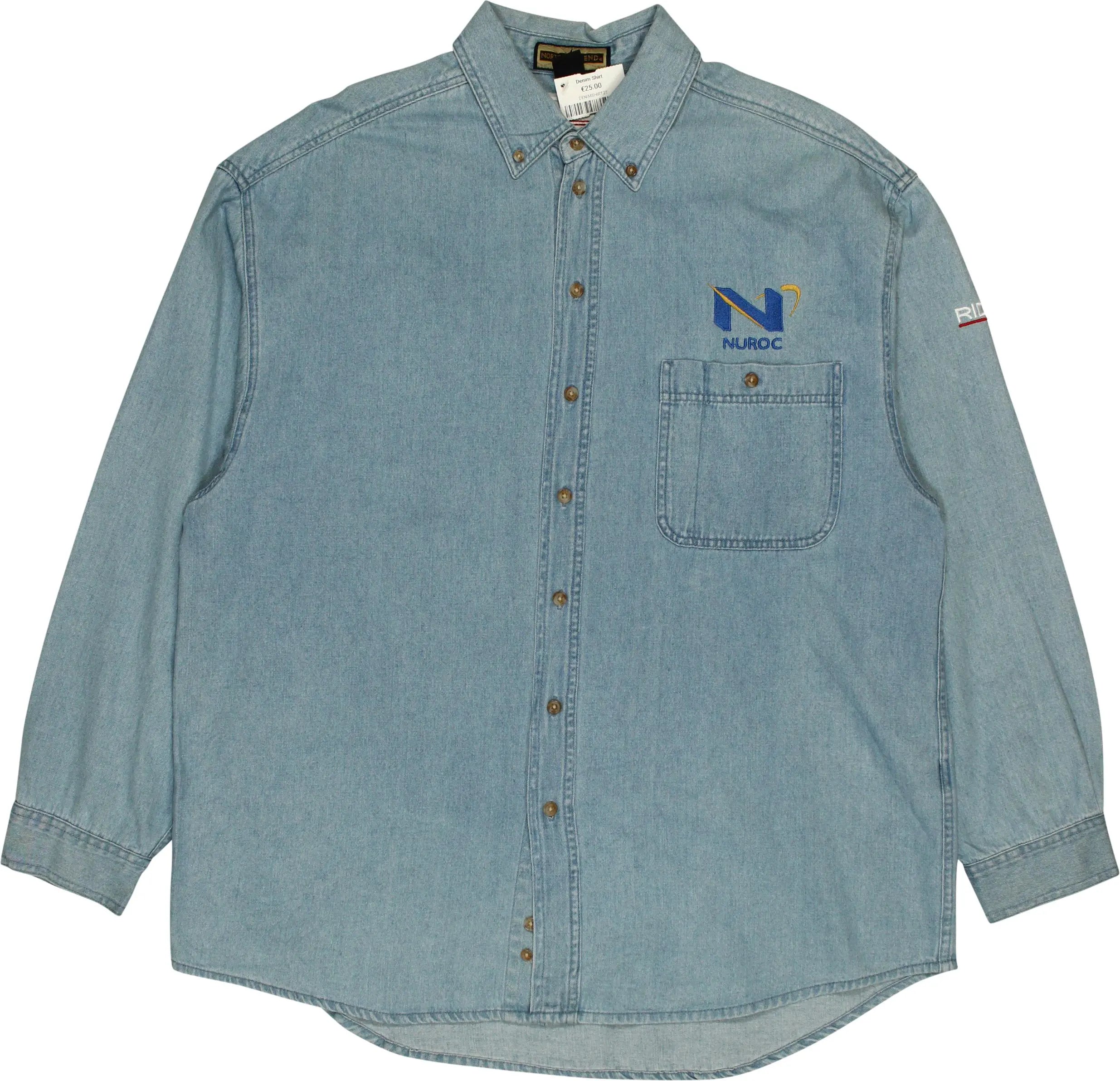 North End - 80s Denim Shirt- ThriftTale.com - Vintage and second handclothing