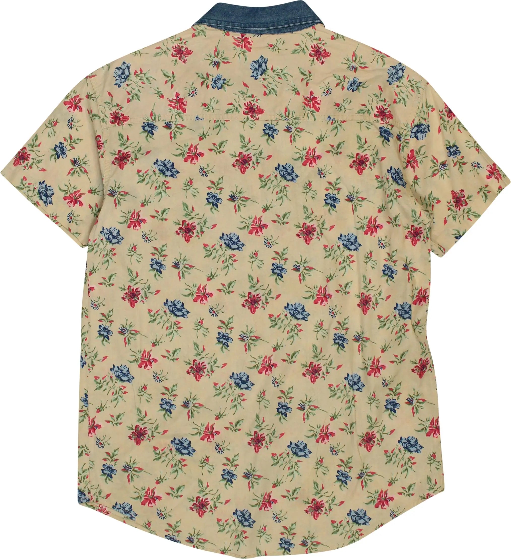 Northwest Blue - Floral Shirt- ThriftTale.com - Vintage and second handclothing