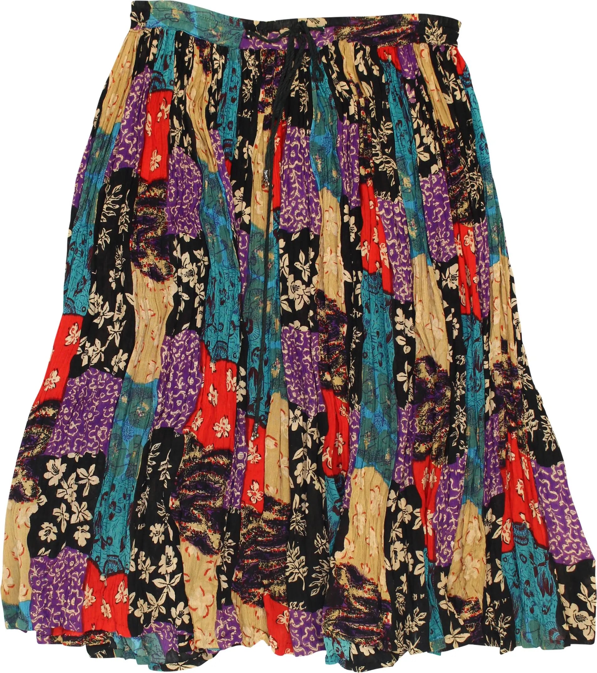 Notations - Patchwork Skirt- ThriftTale.com - Vintage and second handclothing