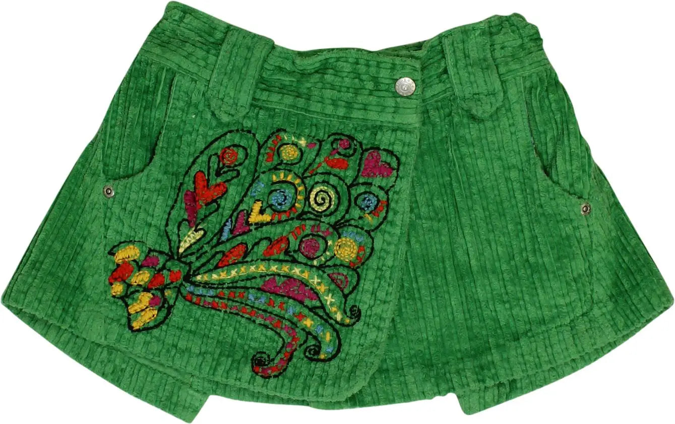 Oilily - Green Corduroy Skirt- ThriftTale.com - Vintage and second handclothing