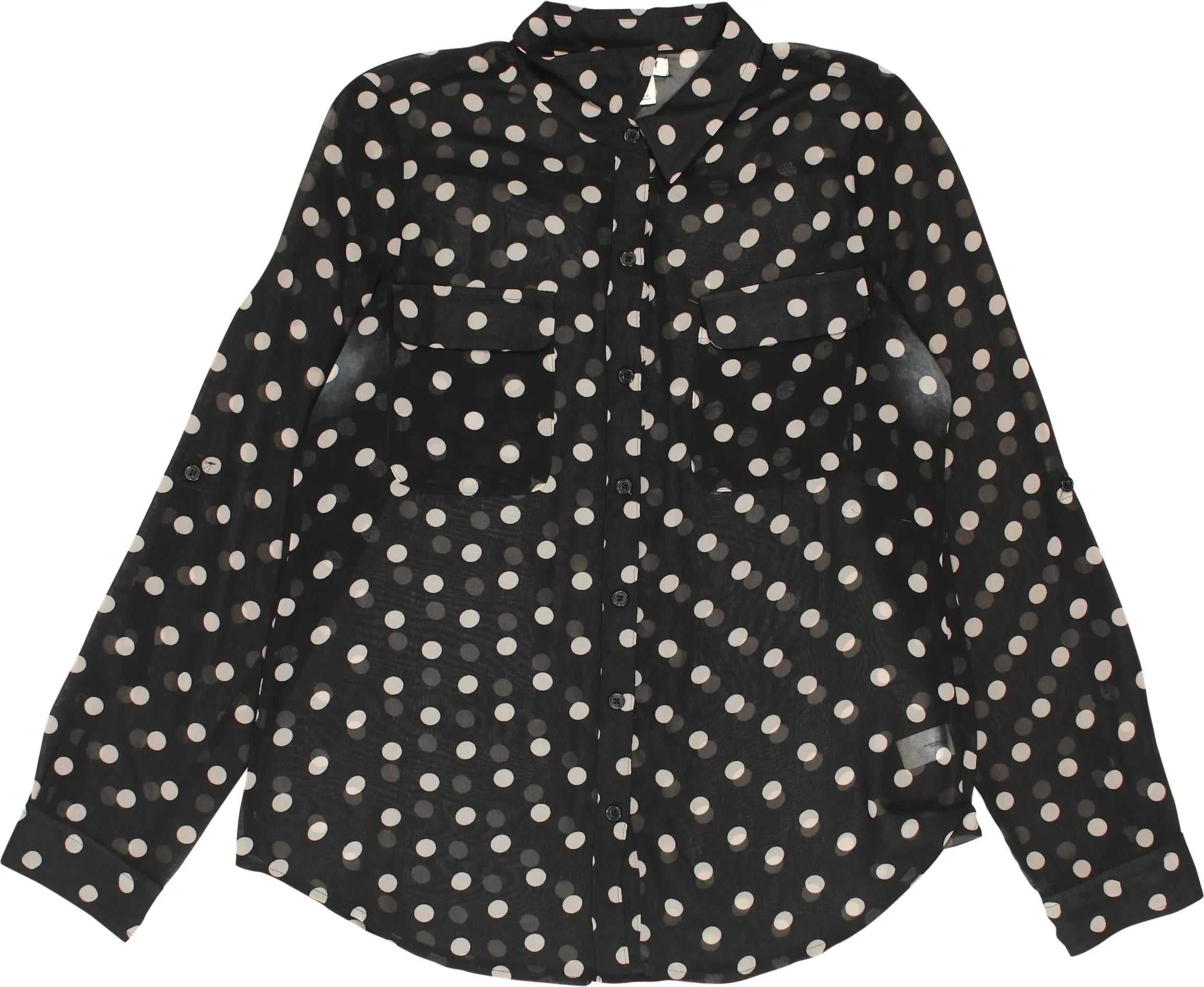 Old Navy - See Through Polka Dot Blouse- ThriftTale.com - Vintage and second handclothing