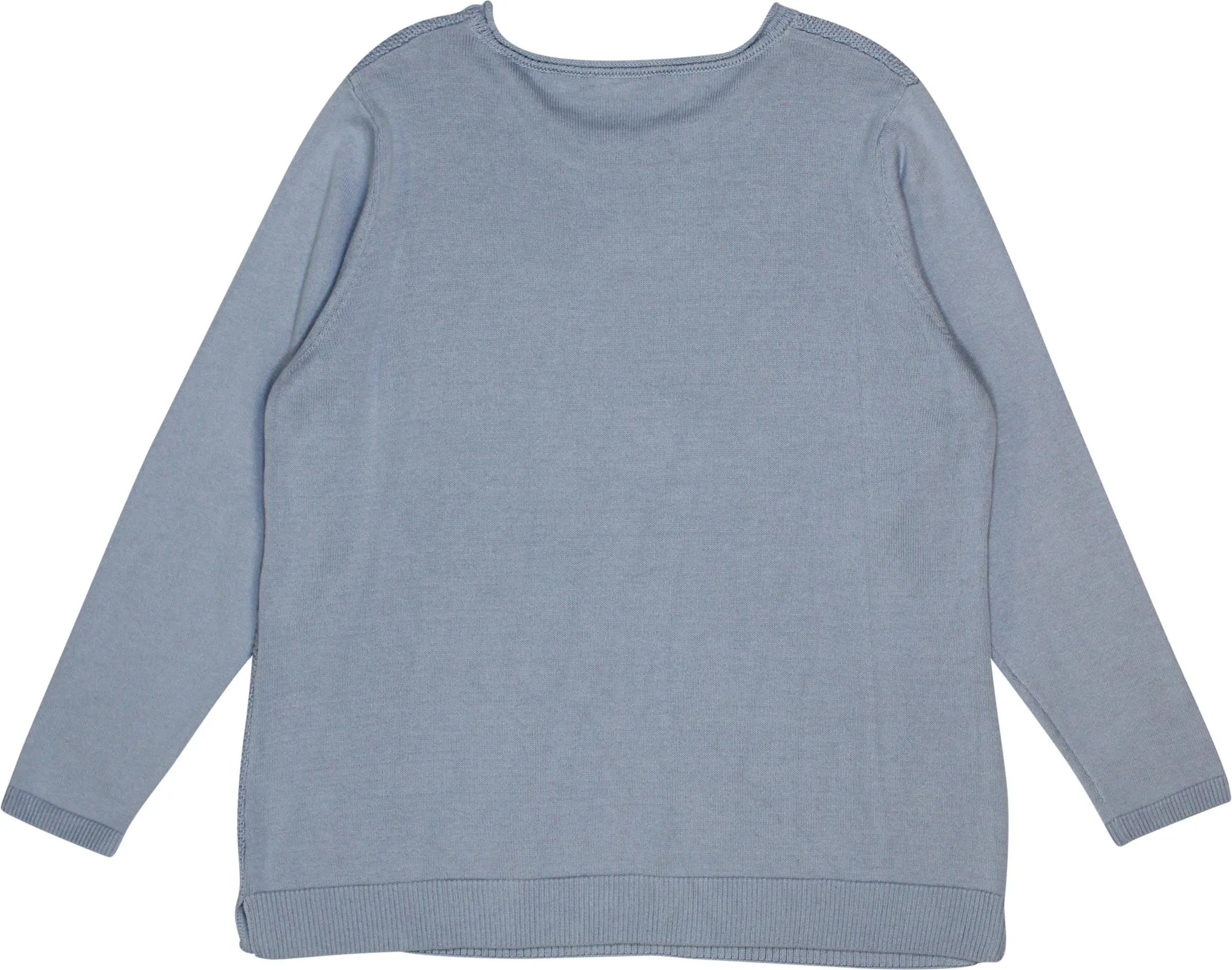 Olsen - Blue Knitted Jumper- ThriftTale.com - Vintage and second handclothing