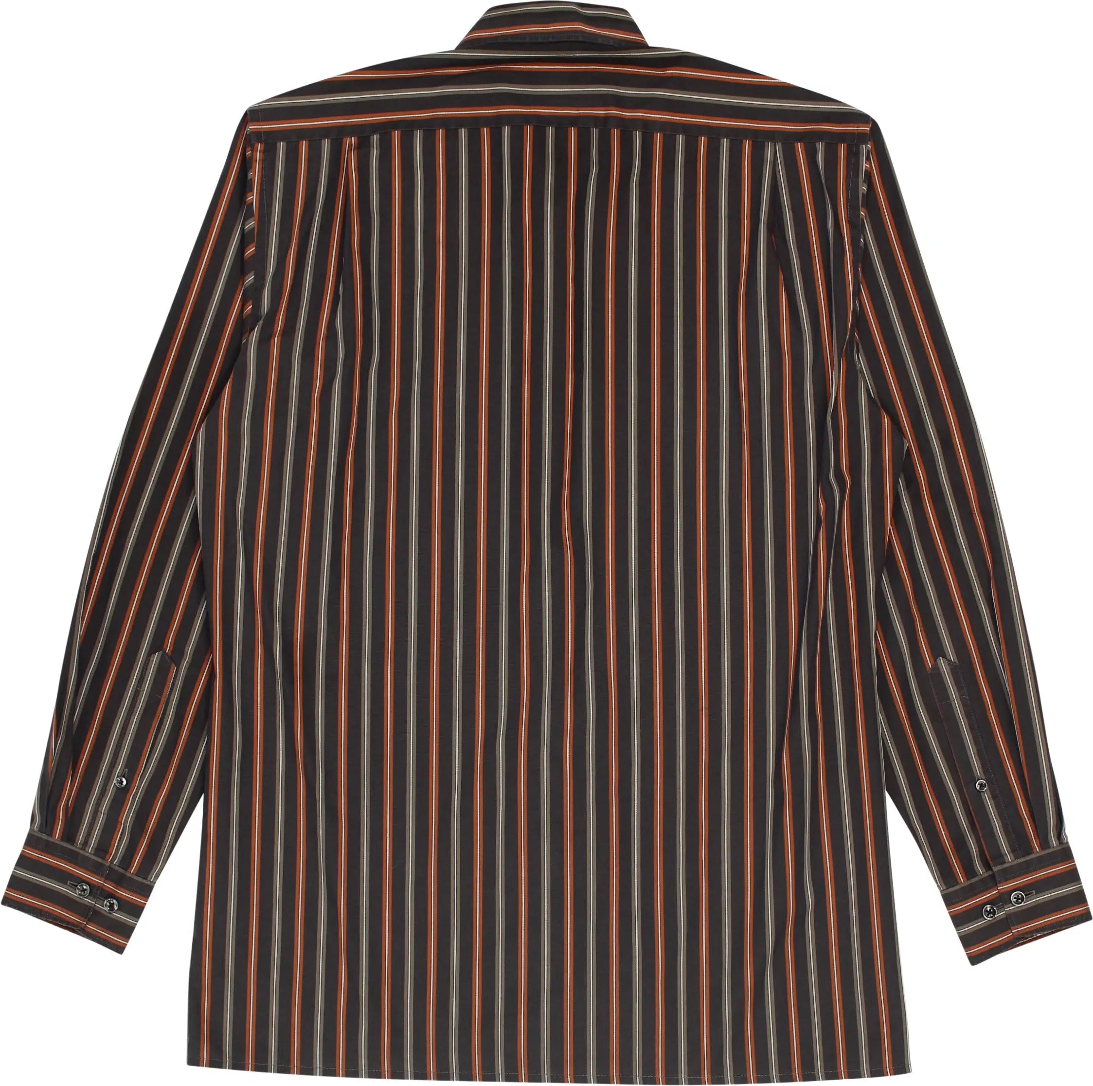 Olymp - Brown Striped Shirt- ThriftTale.com - Vintage and second handclothing