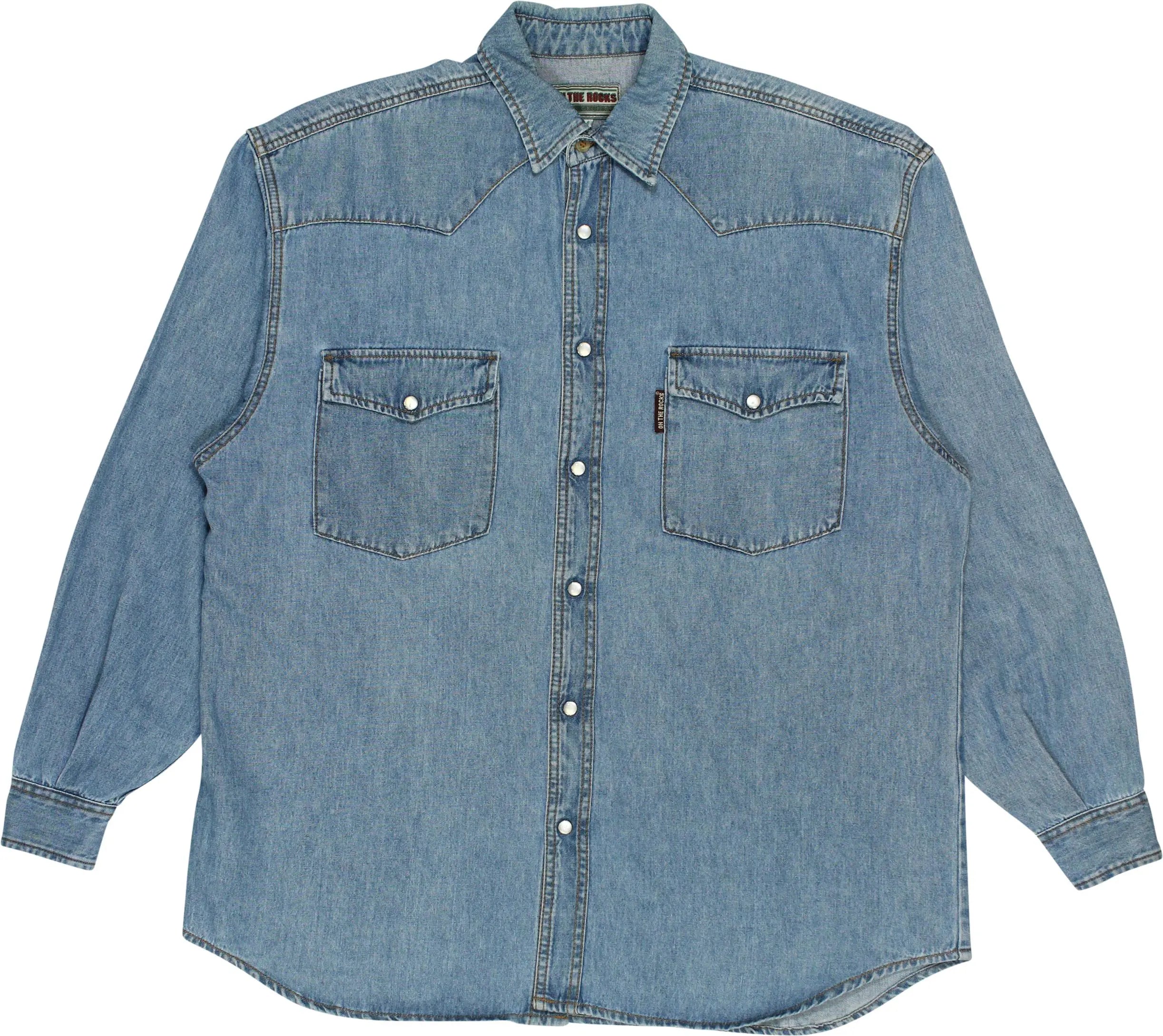 On the rocks - 90s Denim Shirt- ThriftTale.com - Vintage and second handclothing