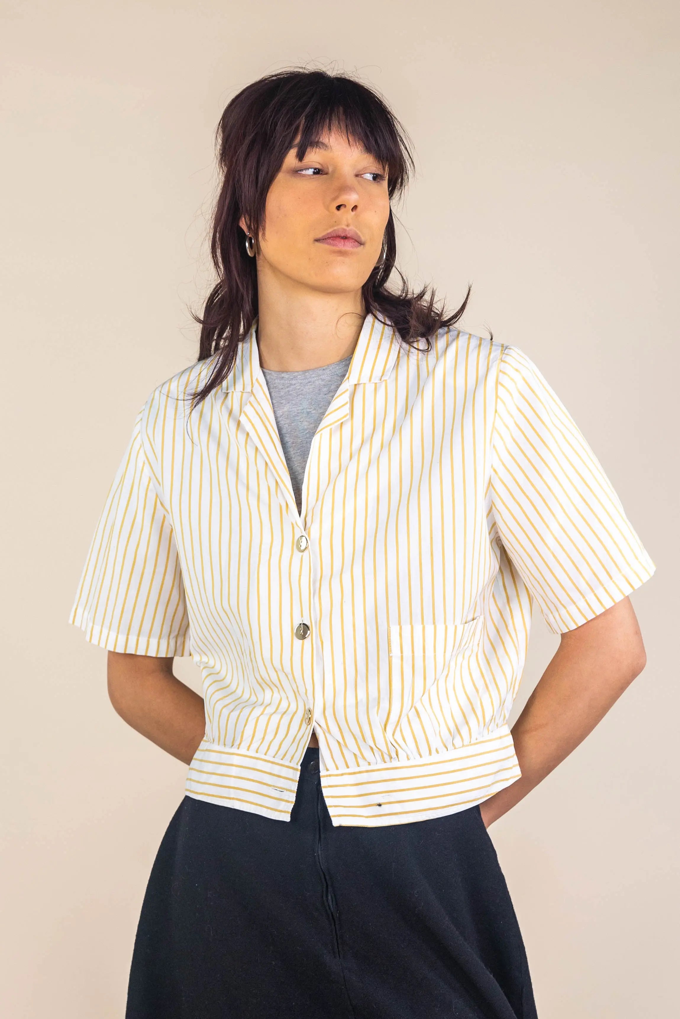 Oneli - 80s Short Sleeve shirt- ThriftTale.com - Vintage and second handclothing