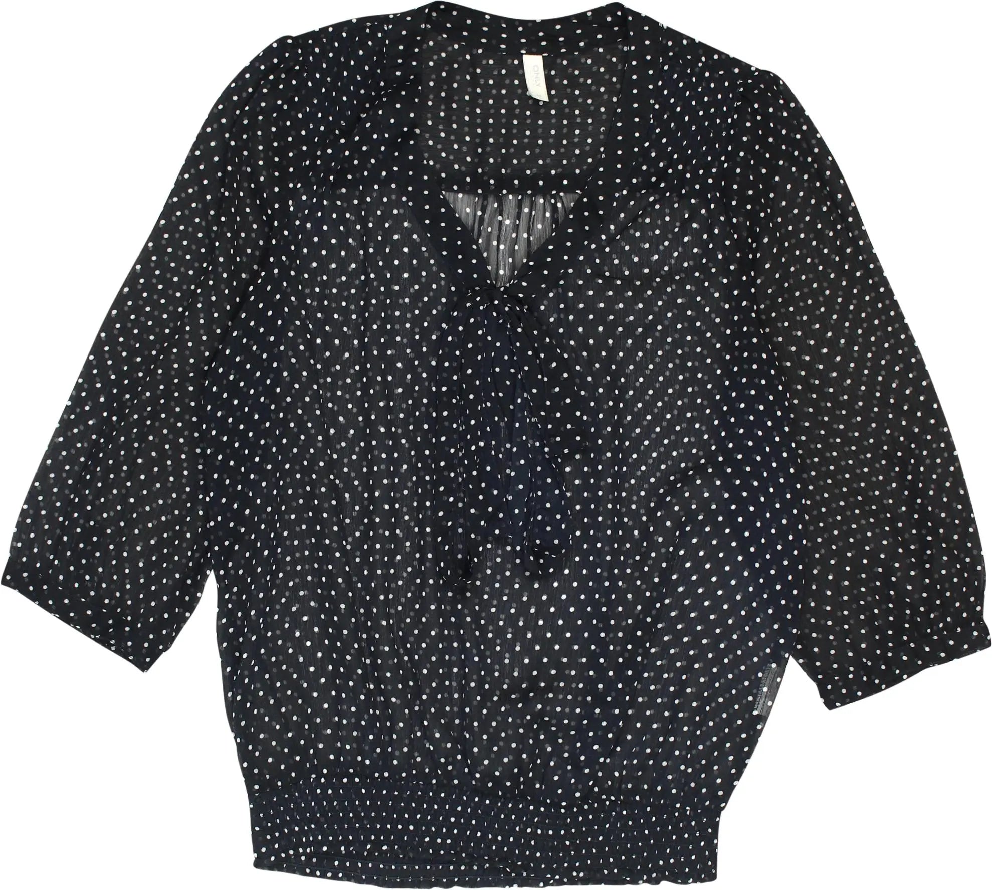 Only - Seethrough Polkadot Top- ThriftTale.com - Vintage and second handclothing