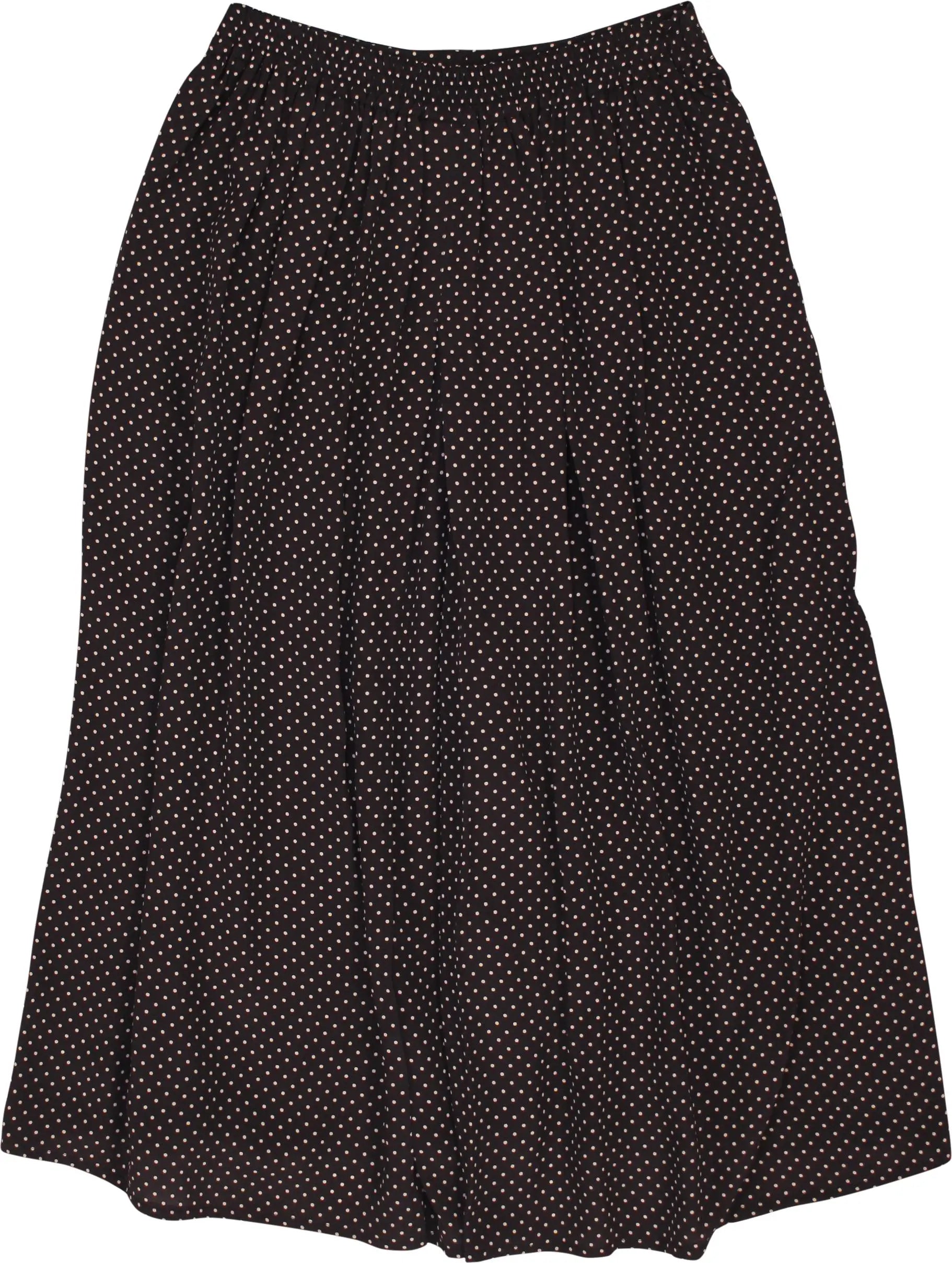 OuiSet - Pleated Skirt with Polkadot Print- ThriftTale.com - Vintage and second handclothing