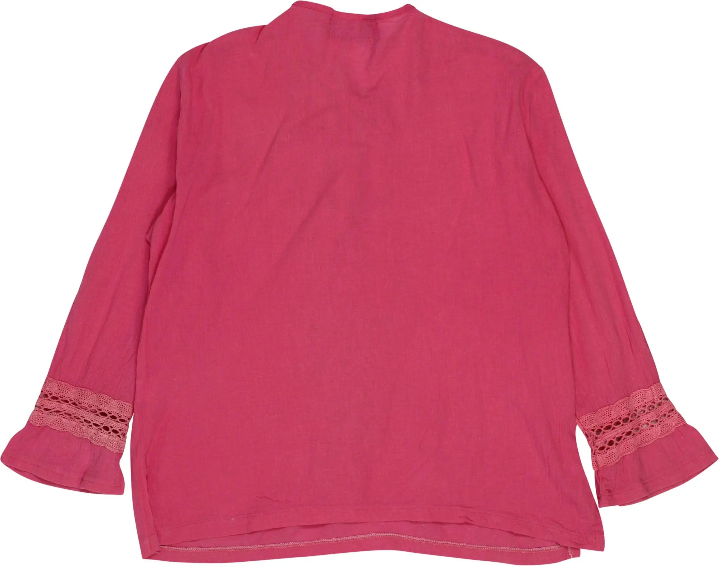 P.L.S. - Pink Long Sleeve Top- ThriftTale.com - Vintage and second handclothing