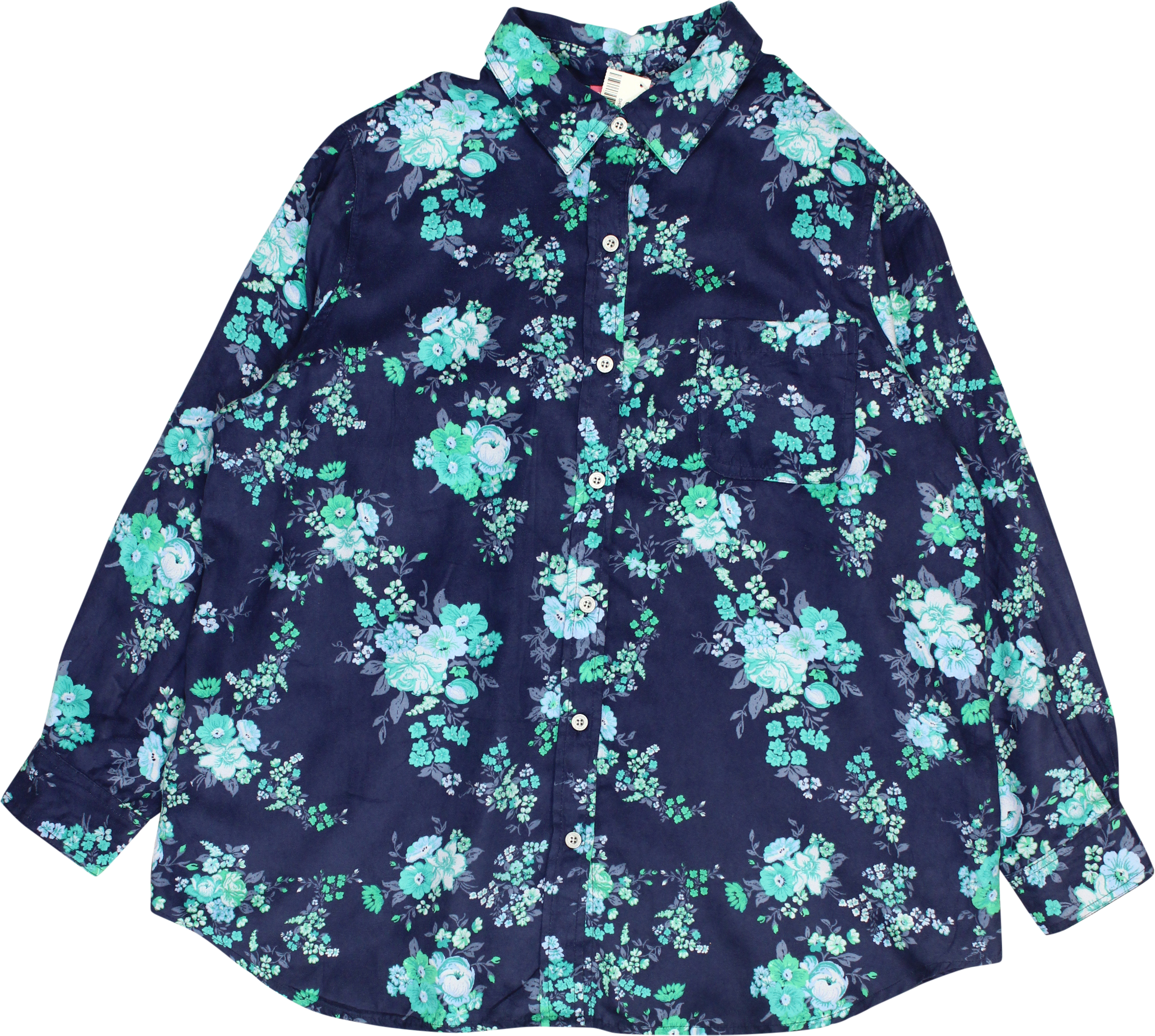 WomanWithin - Floral Blouse- ThriftTale.com - Vintage and second handclothing