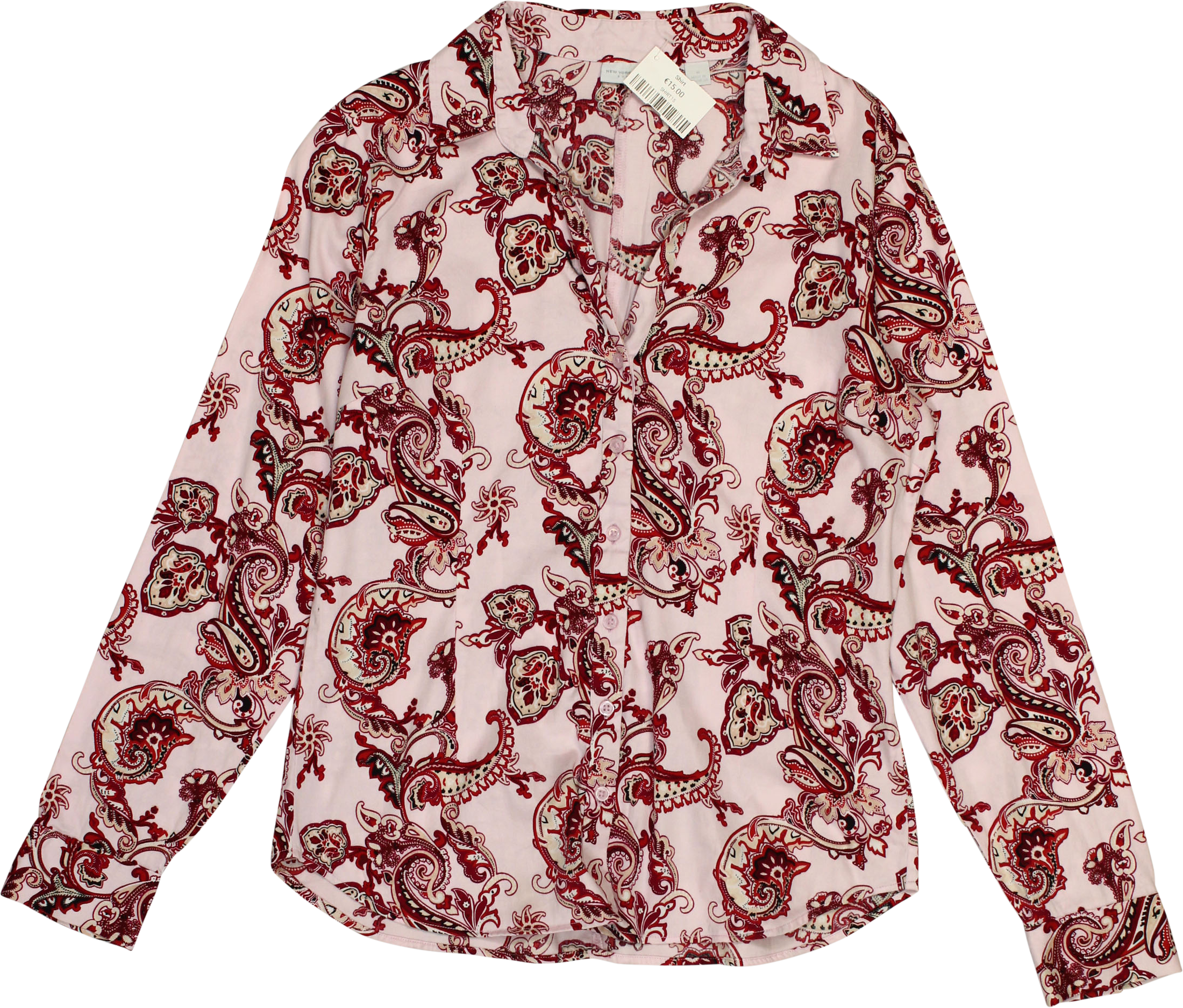 New York & Company - Fitted Paisley Blouse- ThriftTale.com - Vintage and second handclothing