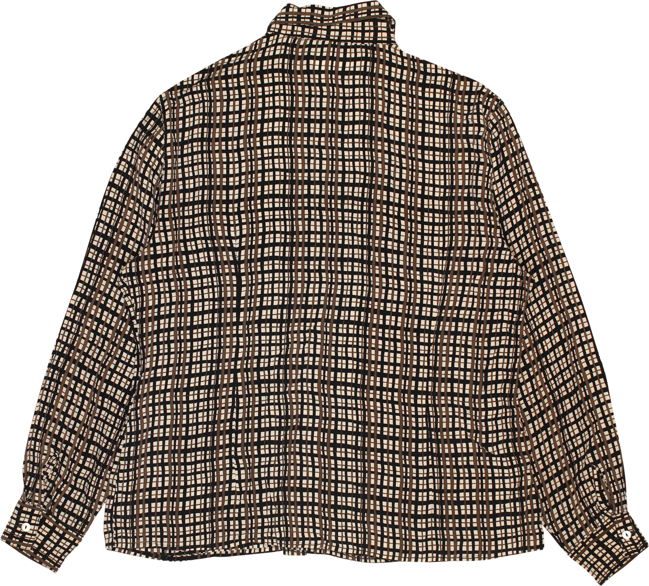 Gerard Darel - Silk Checkered Shirt- ThriftTale.com - Vintage and second handclothing