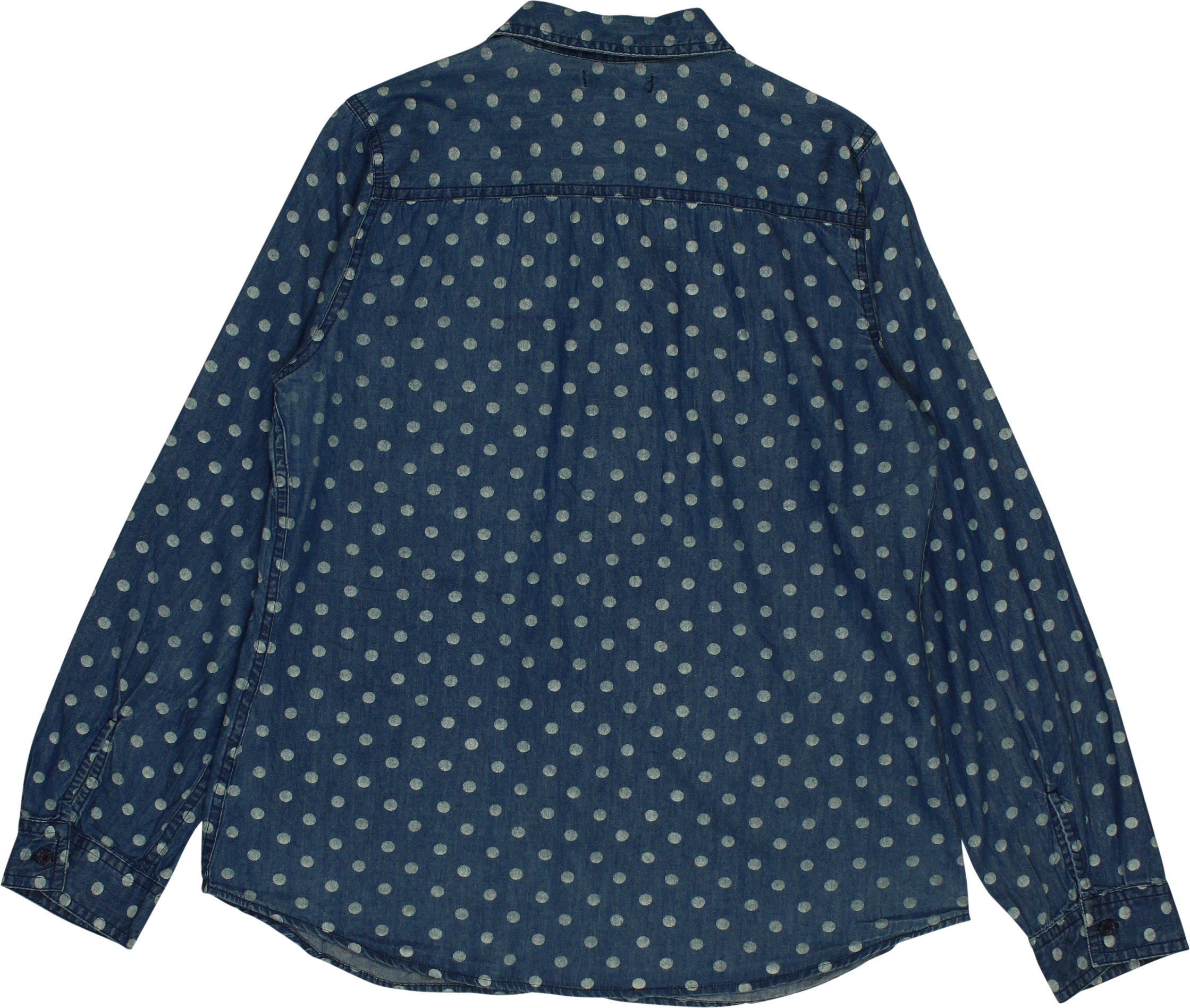 Old Navy - Denim Polkadot Shirt- ThriftTale.com - Vintage and second handclothing